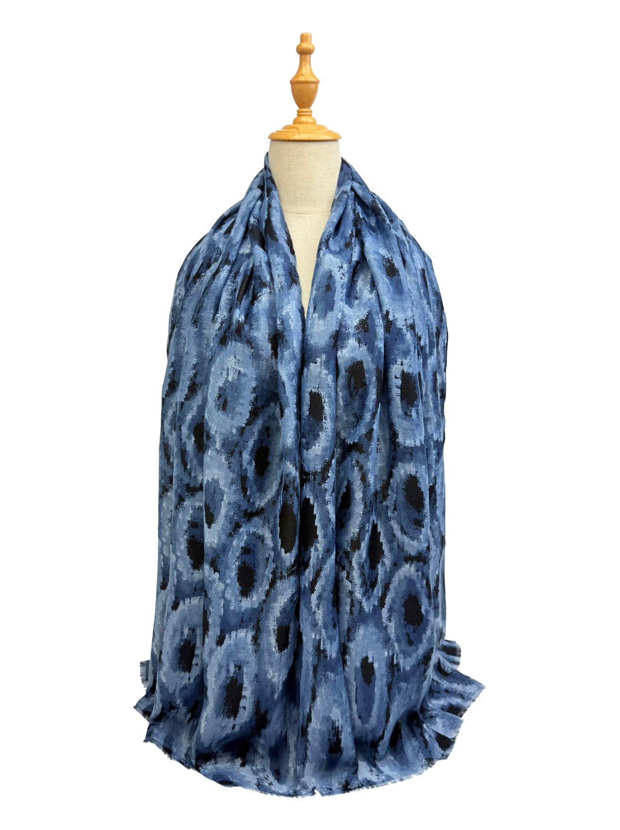 SF25090-273 Abstract Circles Printing Scarf