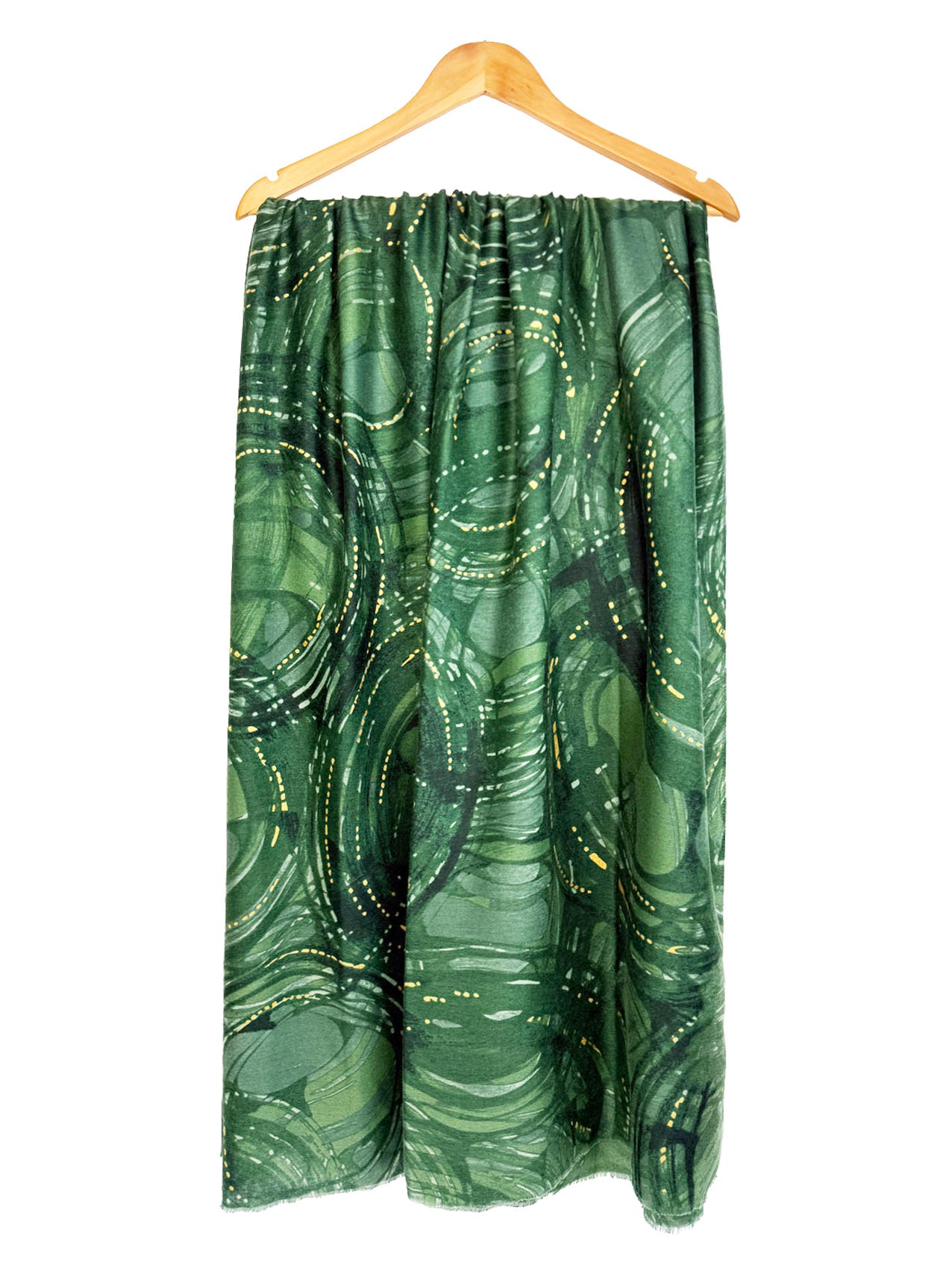 SF25105-280 Abstract Swirls with Gold Foil Printing Scarf