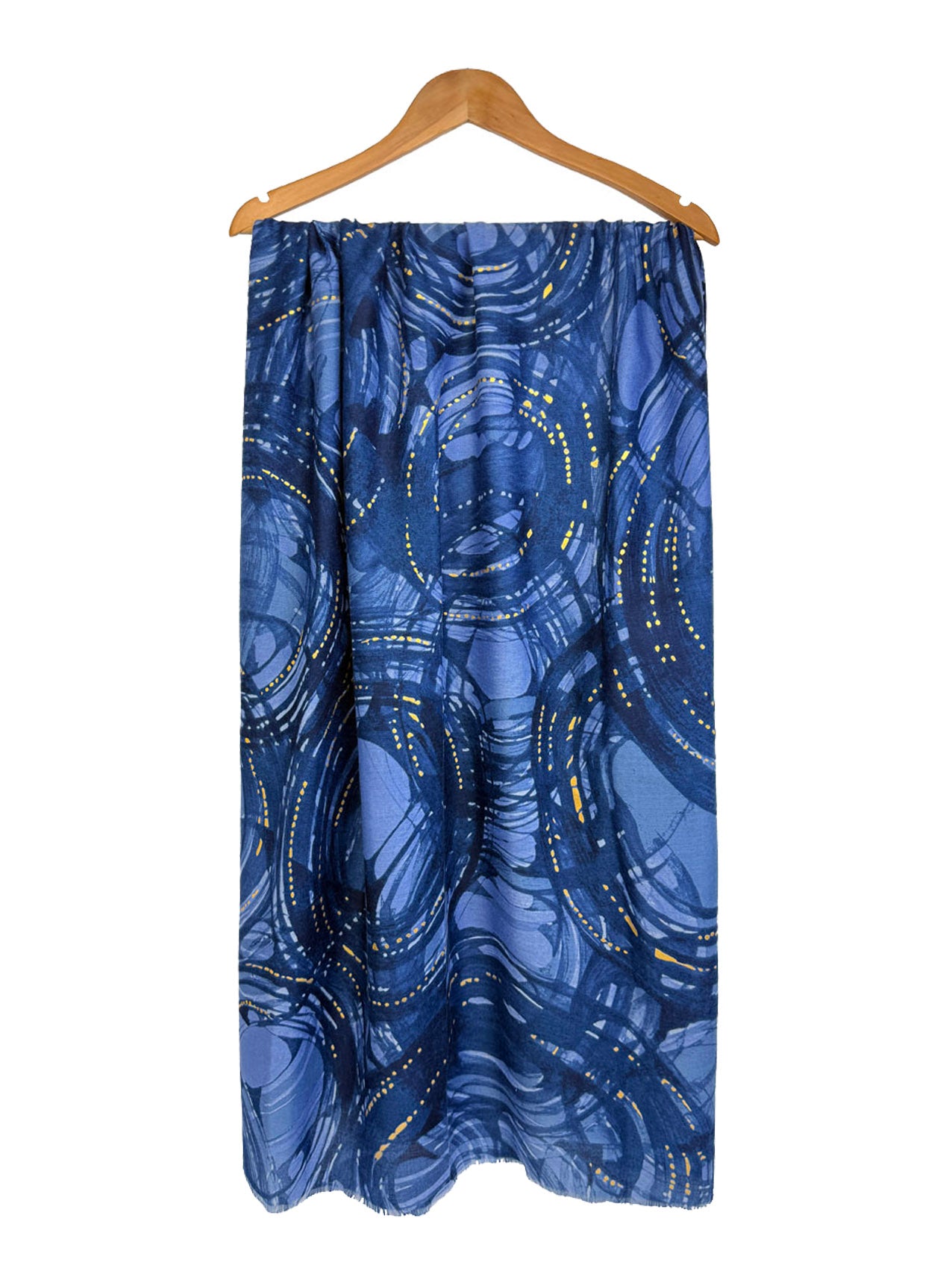 SF25105-280 Abstract Swirls with Gold Foil Printing Scarf