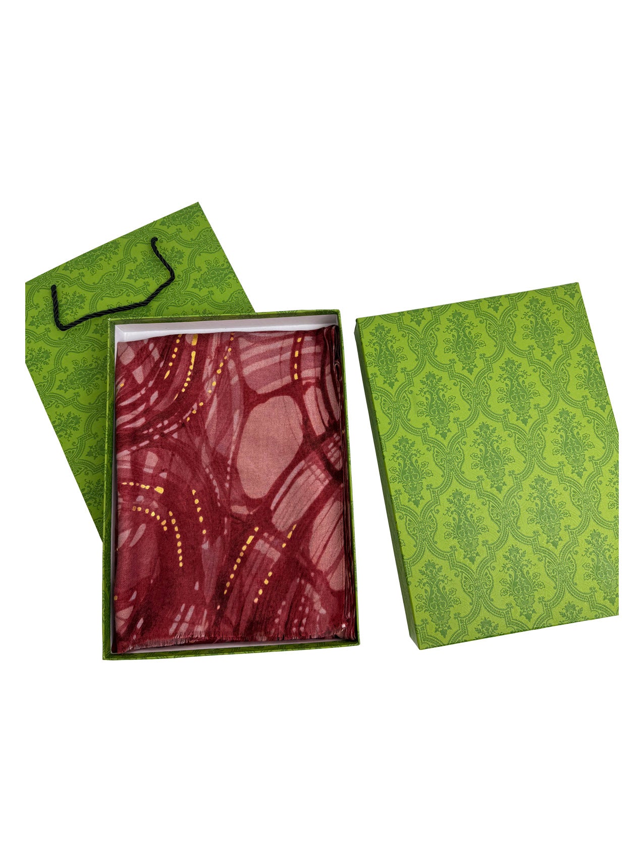 SF25105-280 Abstract Swirls with Gold Foil Printing Scarf