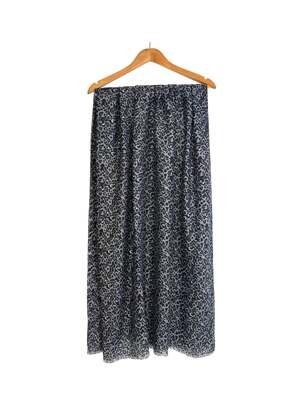 SF25105-282 Leopard Printing Scarf with Gold Foil Detail