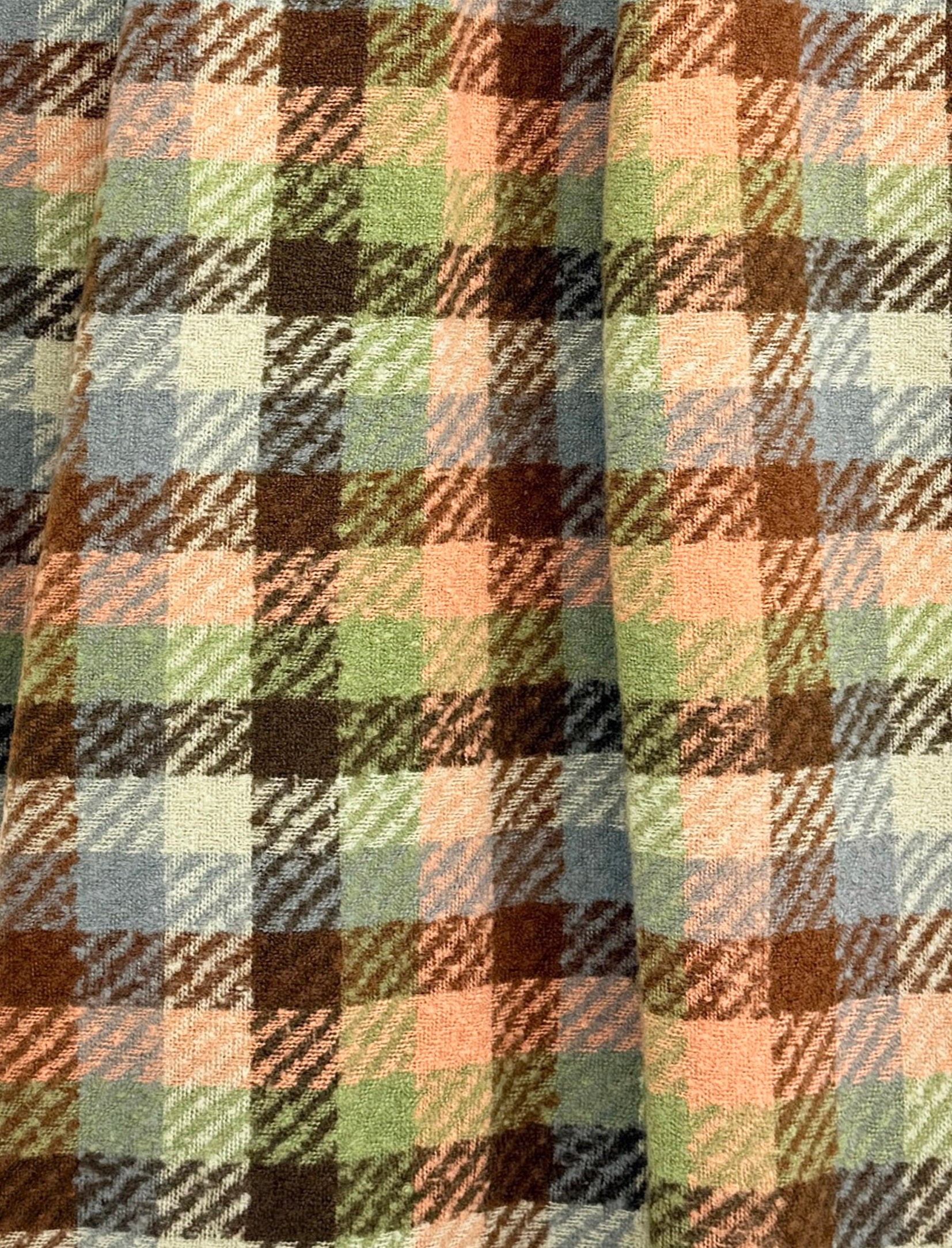 SF25125-226 Plaid Check Printing Scarf with Tassels