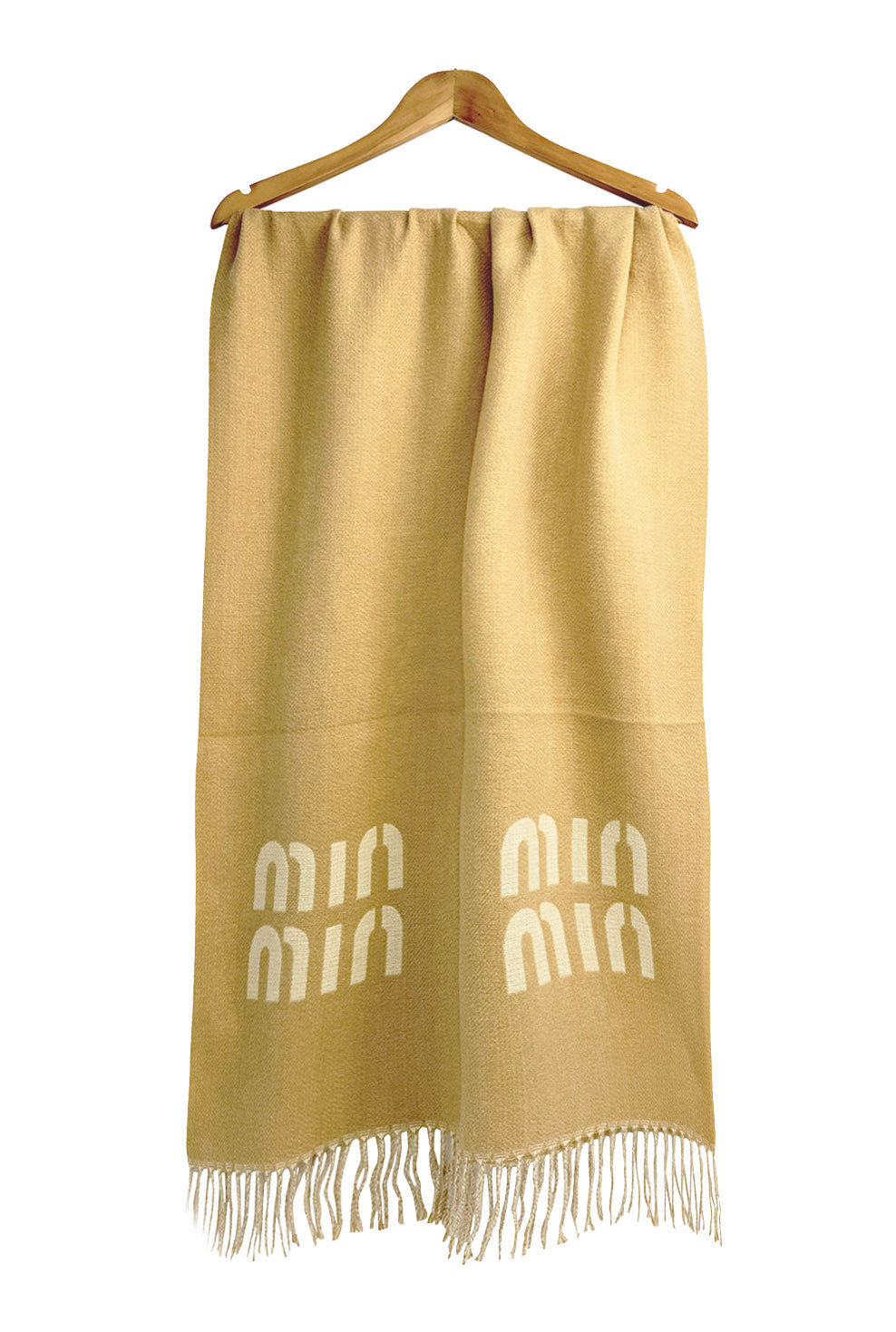 SF25130-198 Soft Monogram Printing Scarf with Tassels