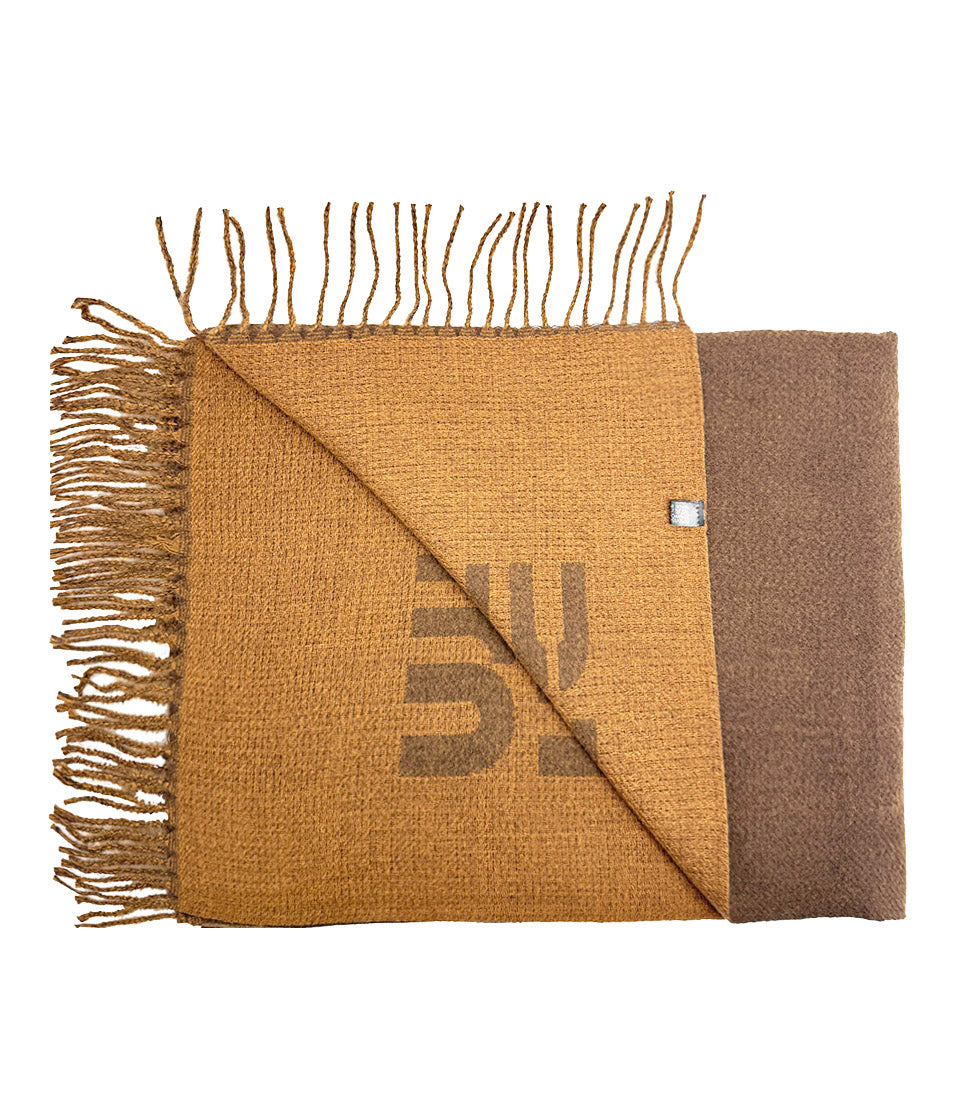 SF25130-198 Soft Monogram Printing Scarf with Tassels