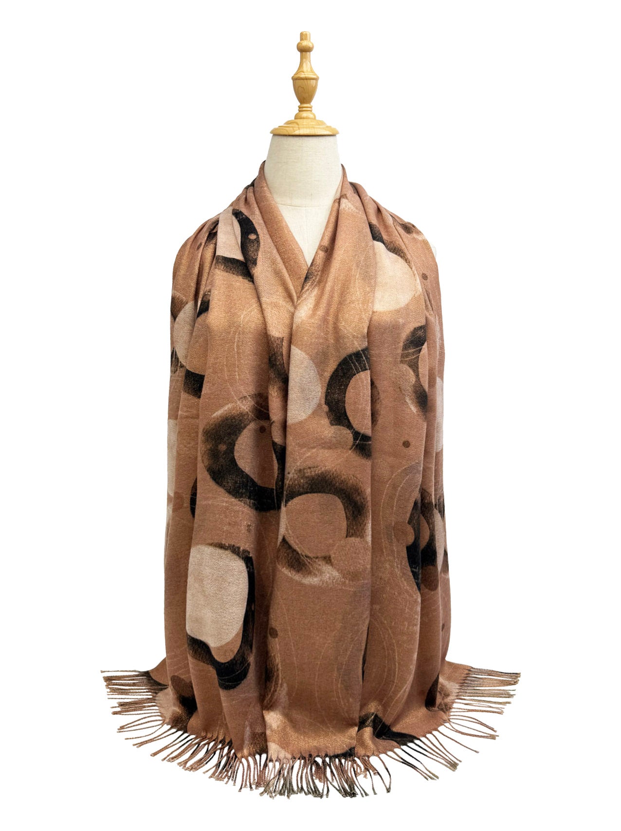 SF25150-183 Galaxies and Orbits Printing Scarf with Tassels