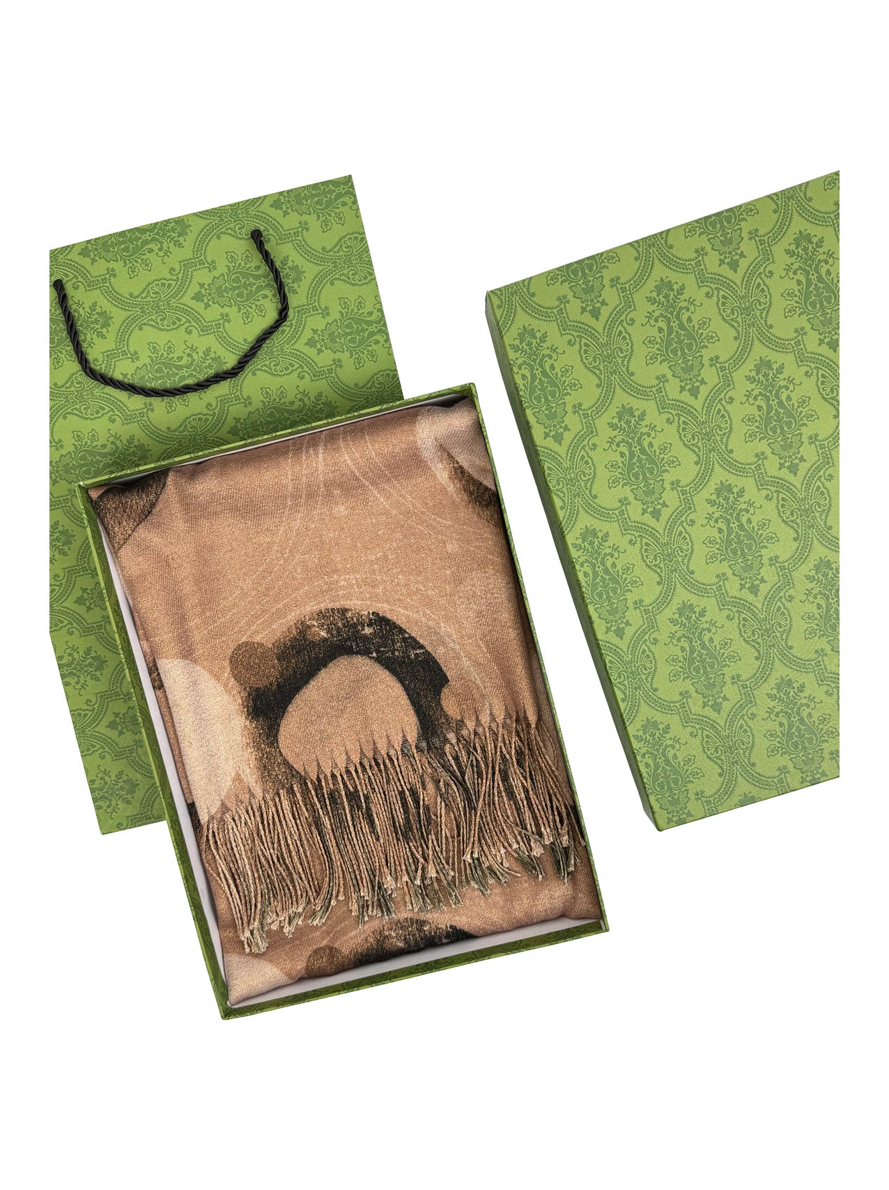 SF25150-183 Galaxies and Orbits Printing Scarf with Tassels