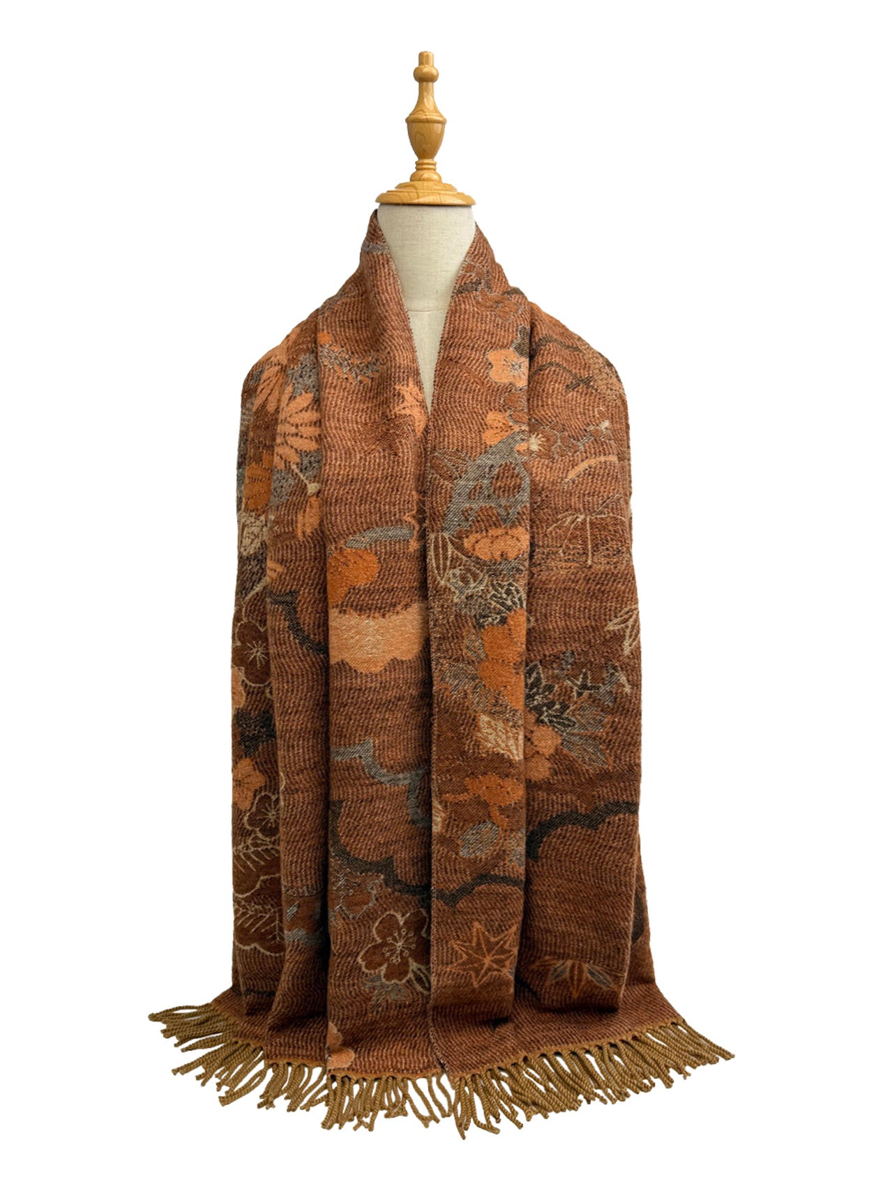 SF25190-222 Galaxy of Flowers Printing Scarf with Tassels