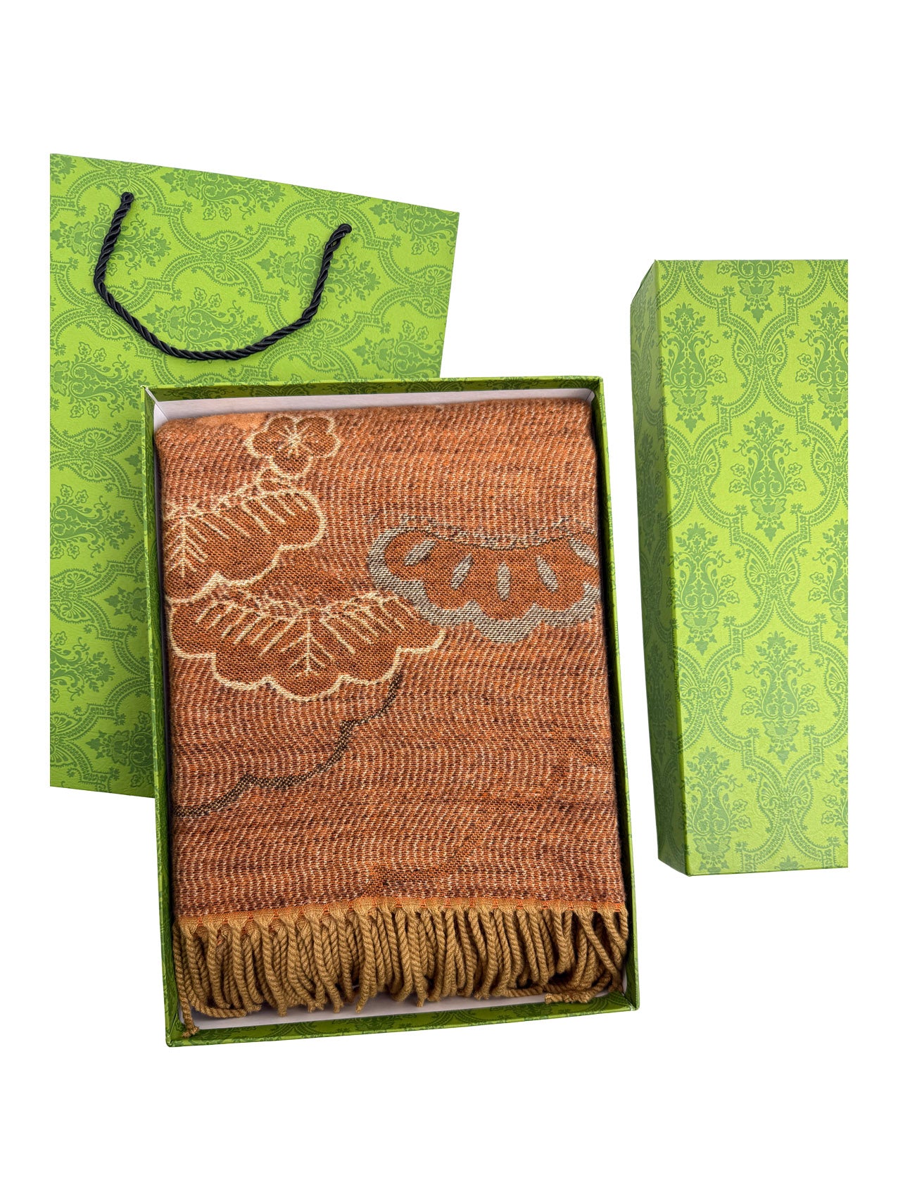 SF25190-222 Galaxy of Flowers Printing Scarf with Tassels