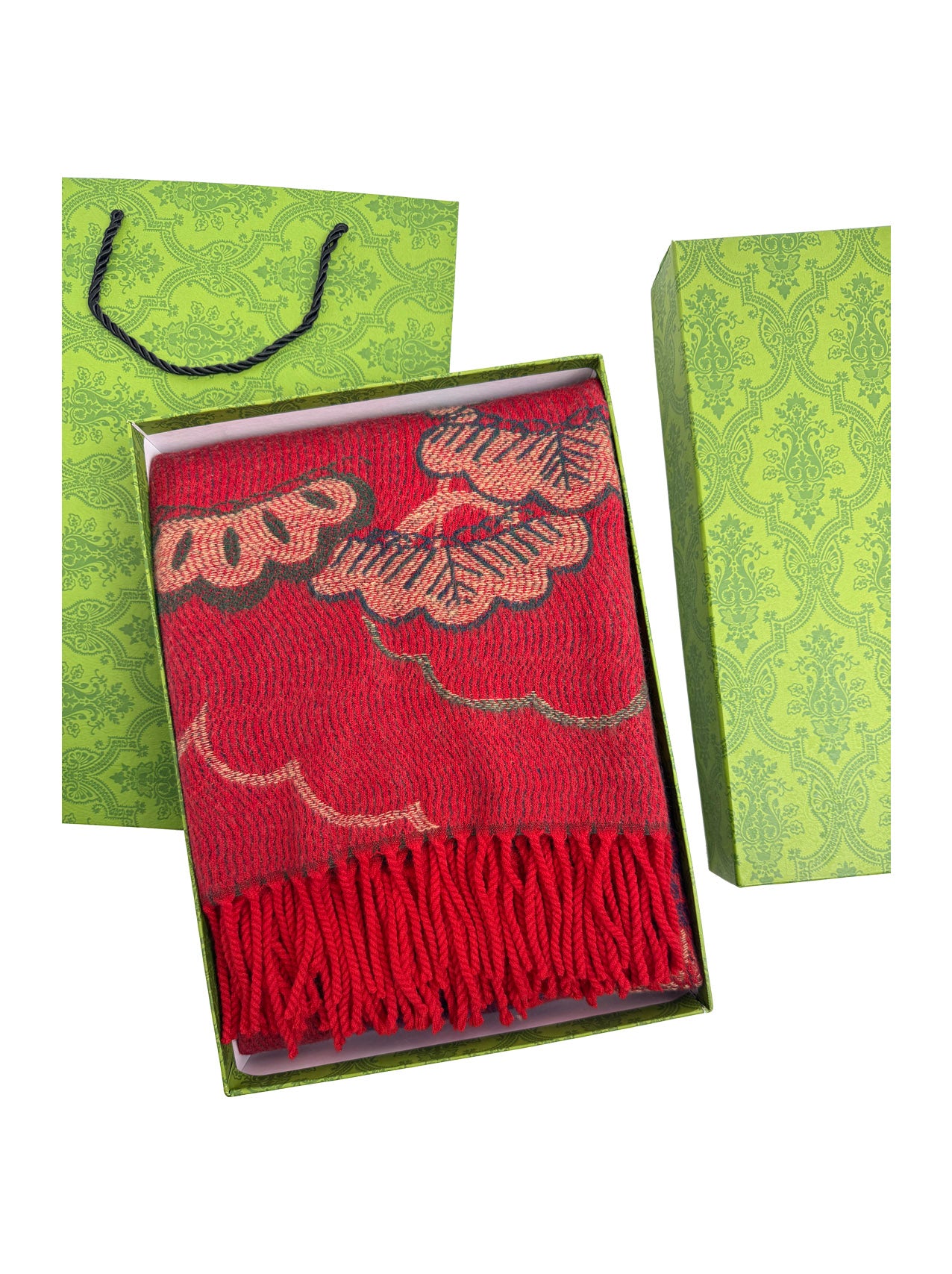 SF25190-222 Galaxy of Flowers Printing Scarf with Tassels