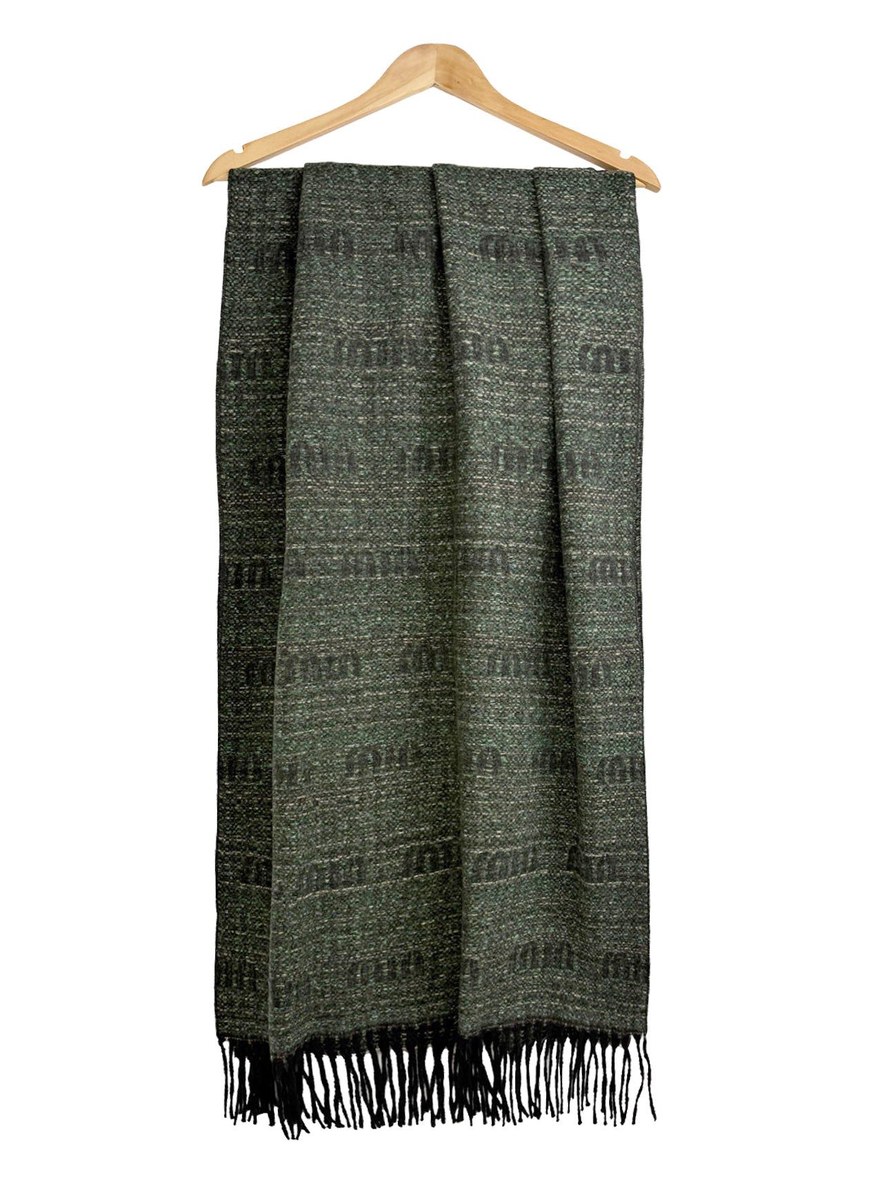 SF25195-237 Soft Elegant Wool Mix Scarf with Tassels