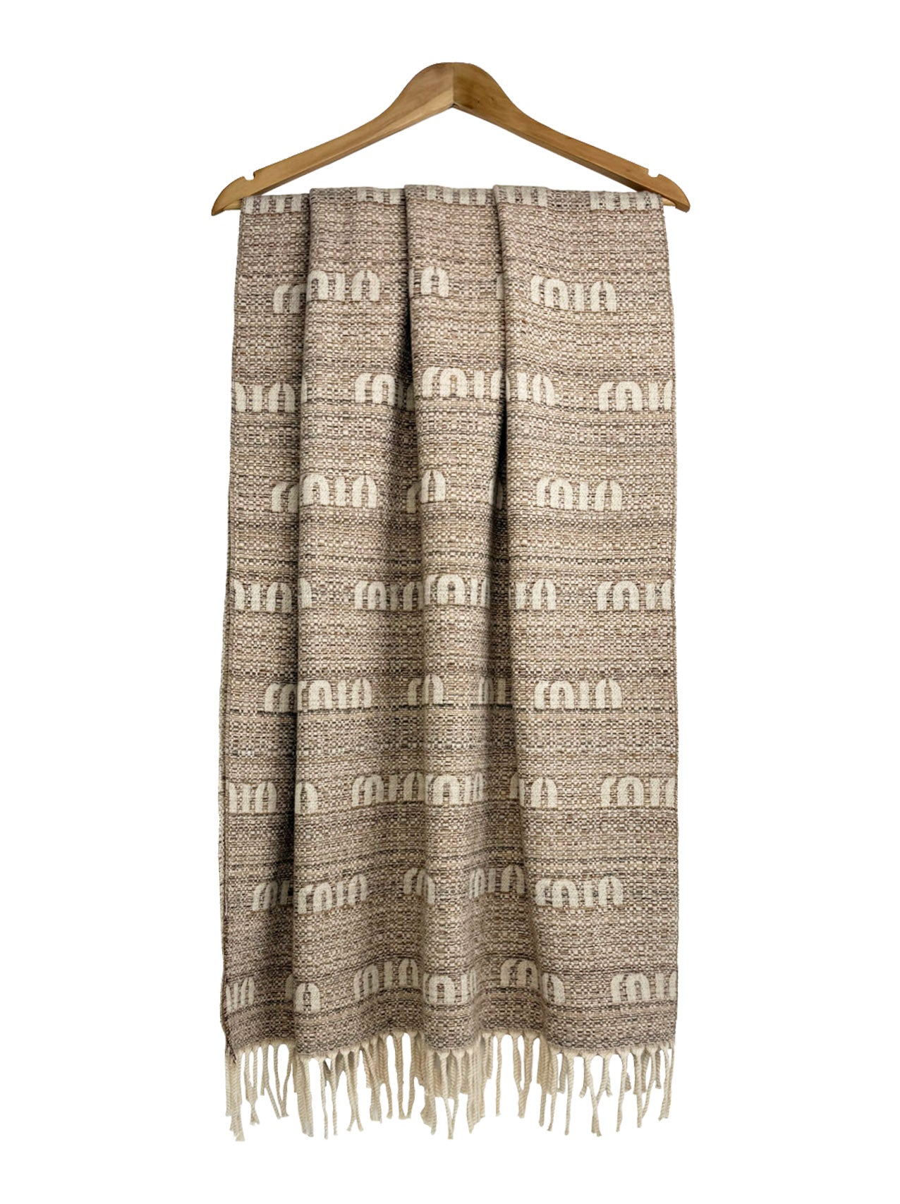 SF25195-237 Soft Elegant Wool Mix Scarf with Tassels
