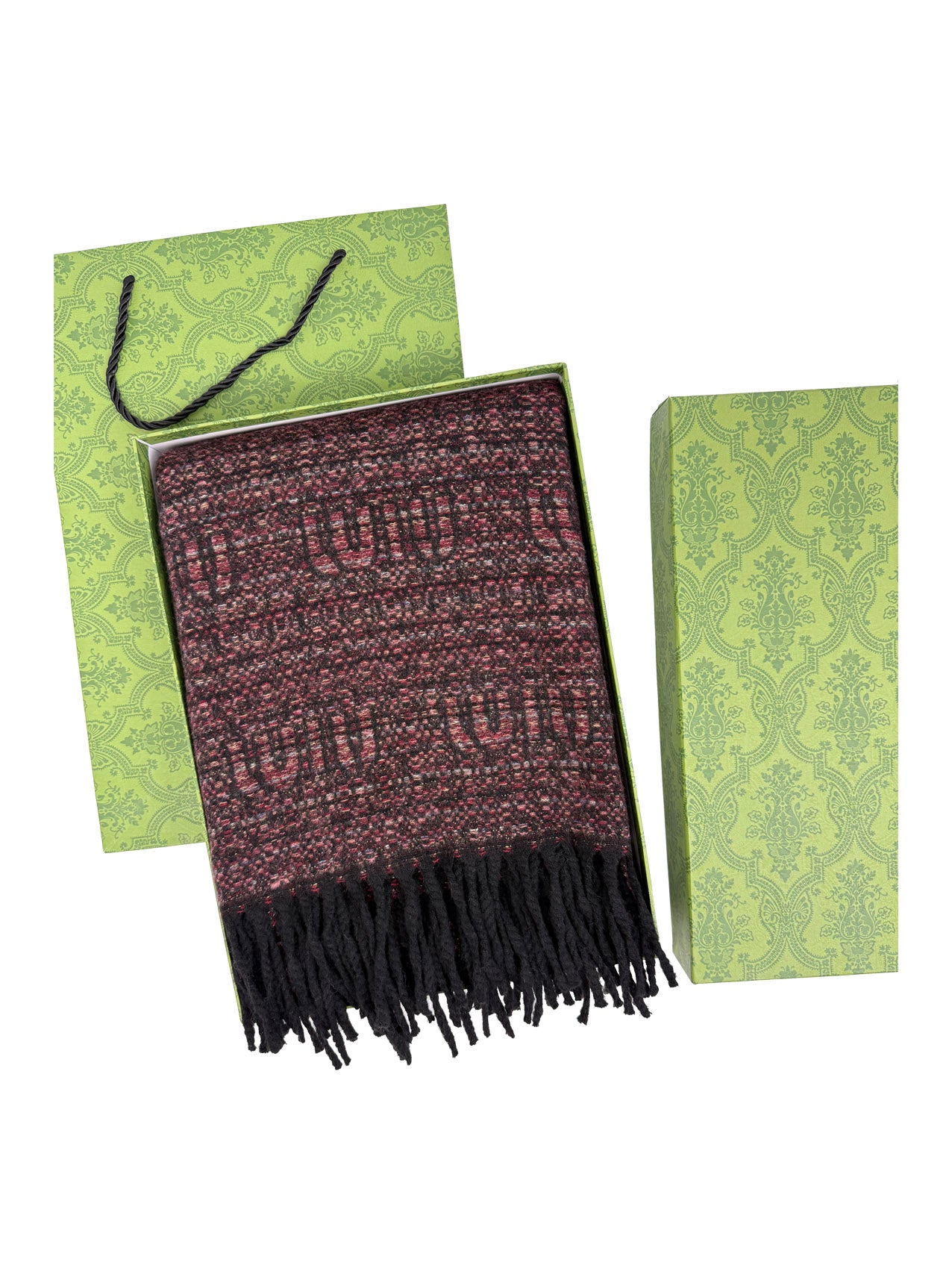 SF25195-237 Soft Elegant Wool Mix Scarf with Tassels