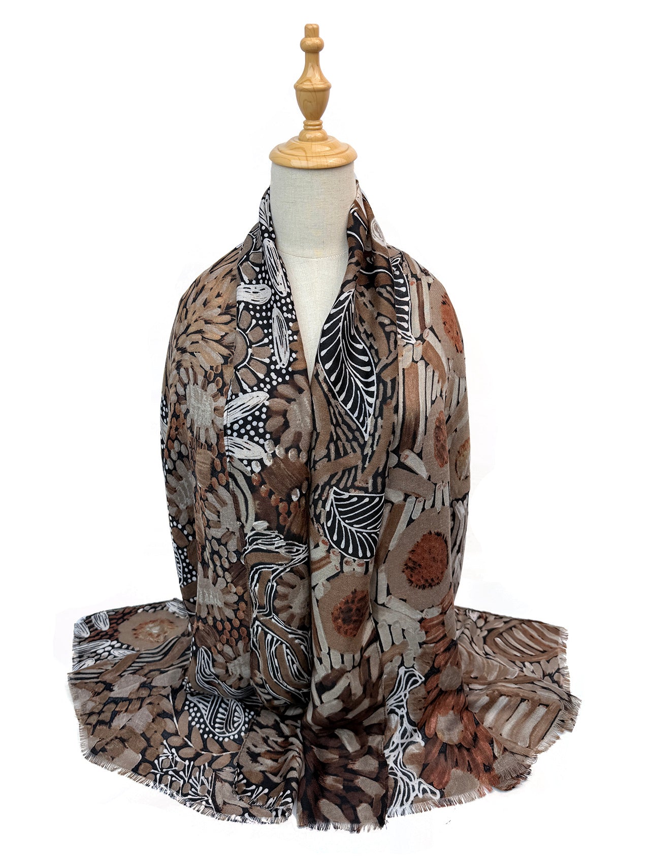 SF26090-404 Artisan Botanical Print Scarf