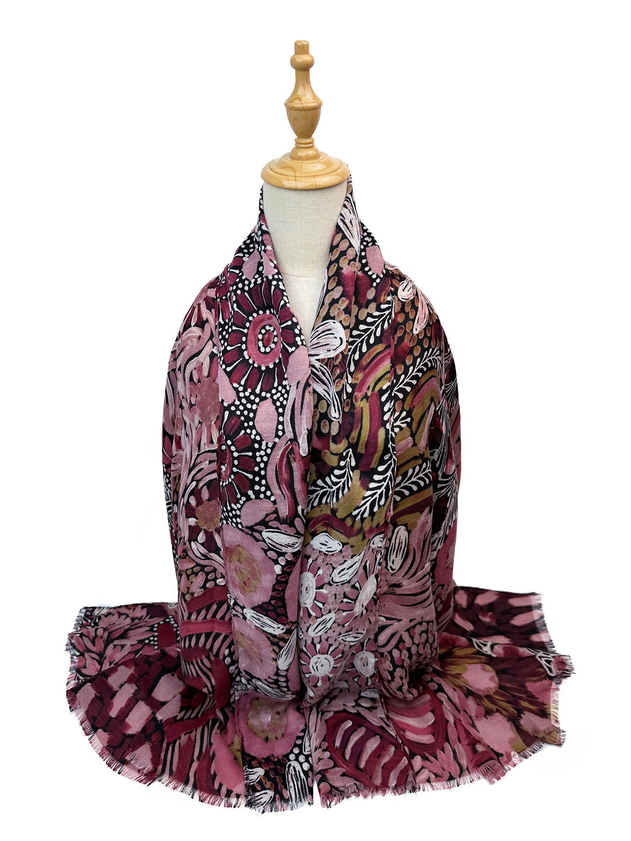 SF26090-404 Artisan Botanical Print Scarf