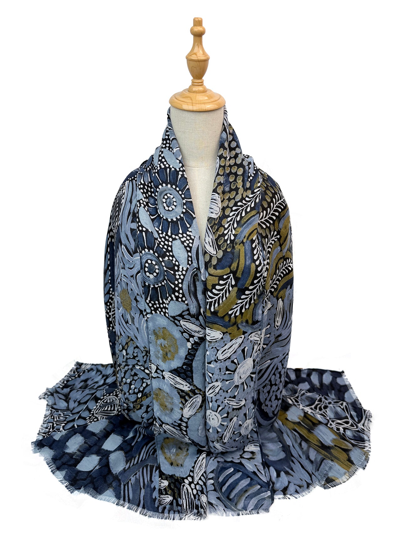 SF26090-404 Artisan Botanical Print Scarf