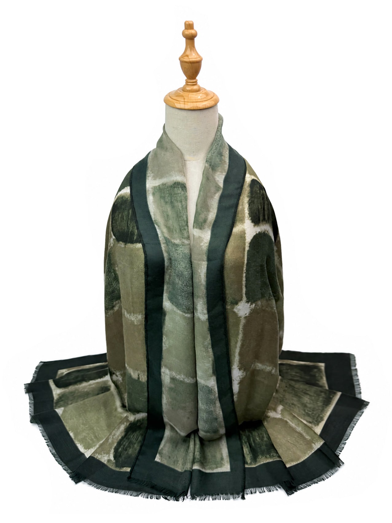 SF26090-406 Watercolour Check Print Scarf