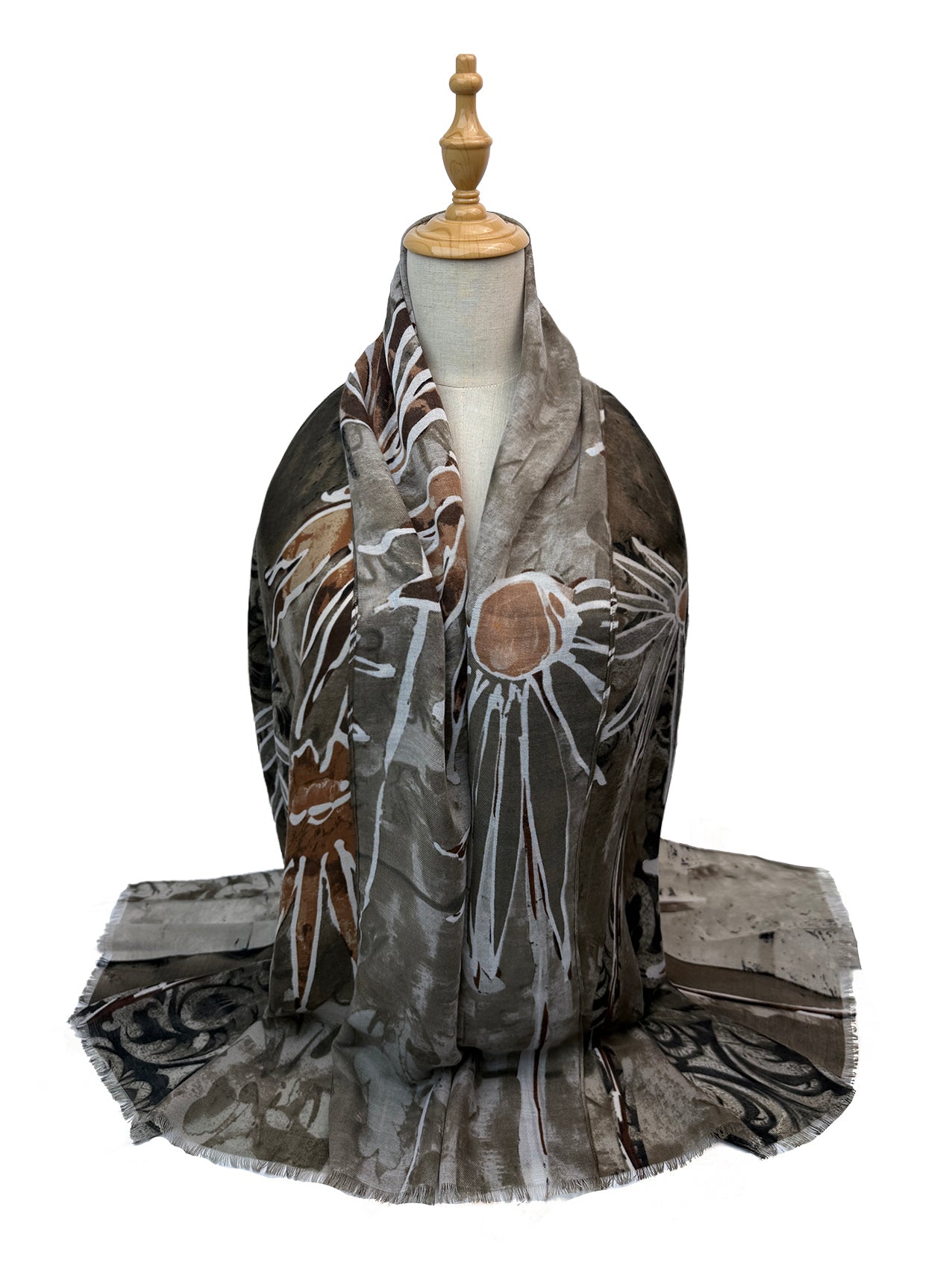 SF26090-425 Statement Abstract Print Scarf