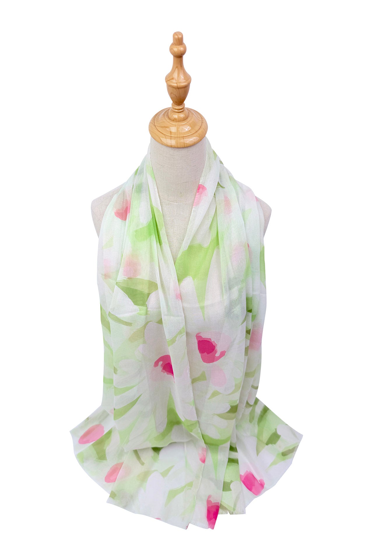 SF26105-368 Daisy Print Cotton Blend Scarf