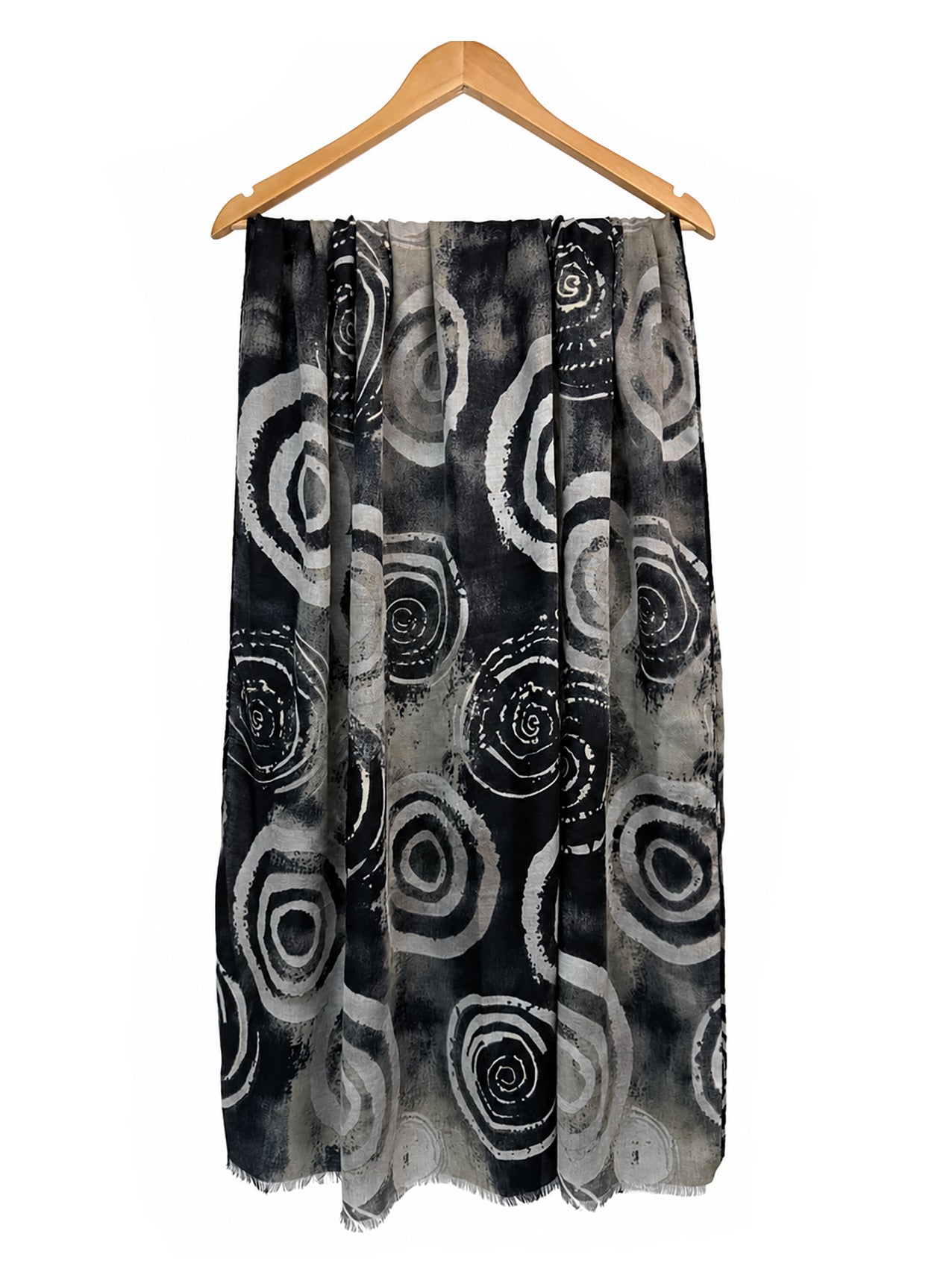 SF26105-426 Abstract Swirl Print Scarf