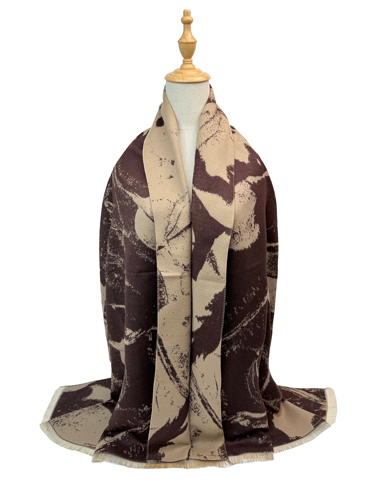 SF26115-430 Abstract Nature Print Scarf