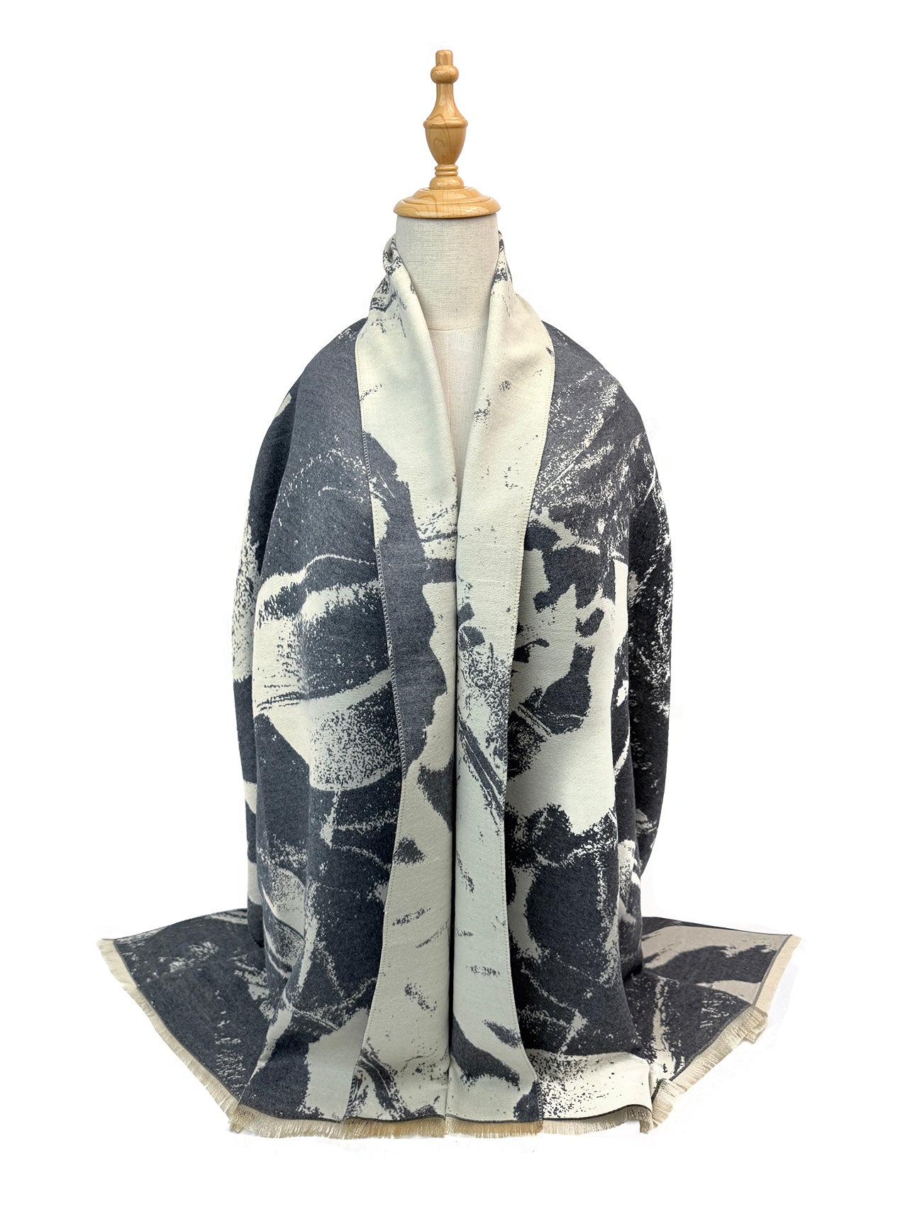 SF26115-430 Abstract Nature Print Scarf
