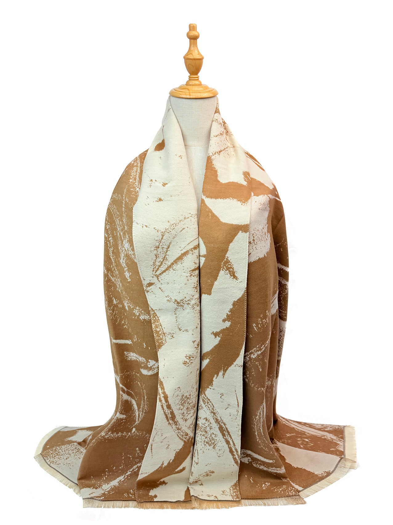 SF26115-430 Abstract Nature Print Scarf
