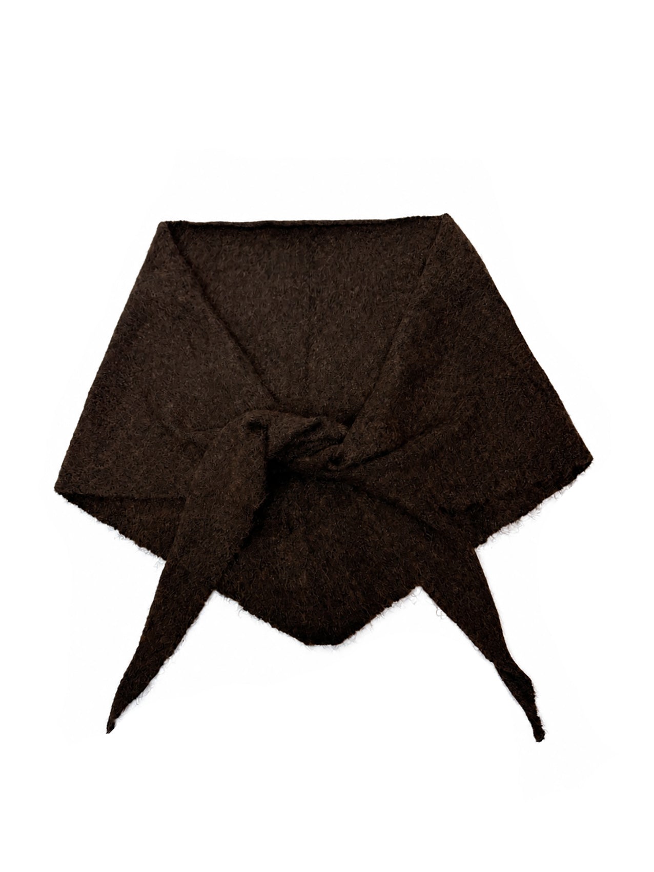 SF26120-379 Soft Knitted Triangle Scarf