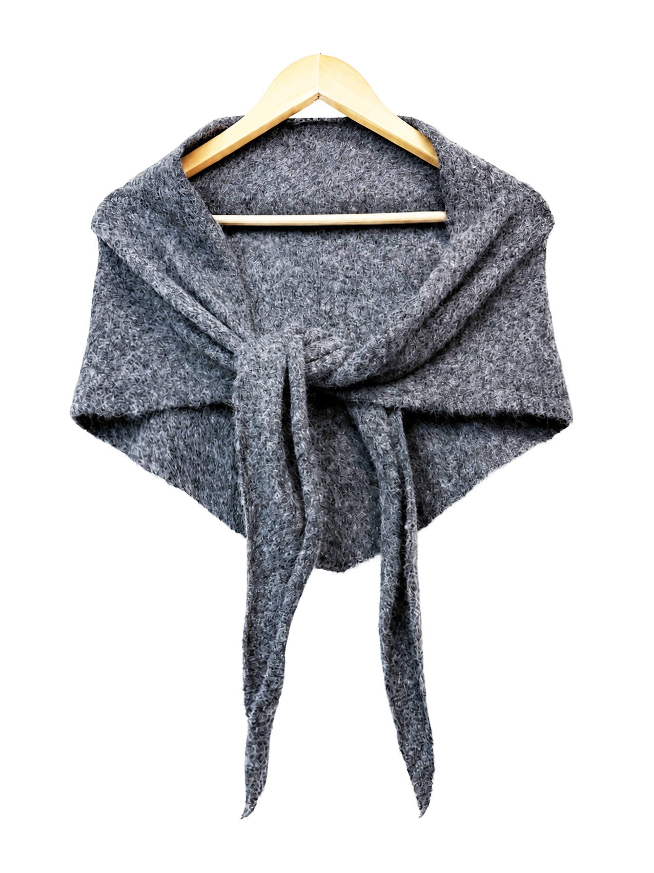 SF26120-379 Soft Knitted Triangle Scarf