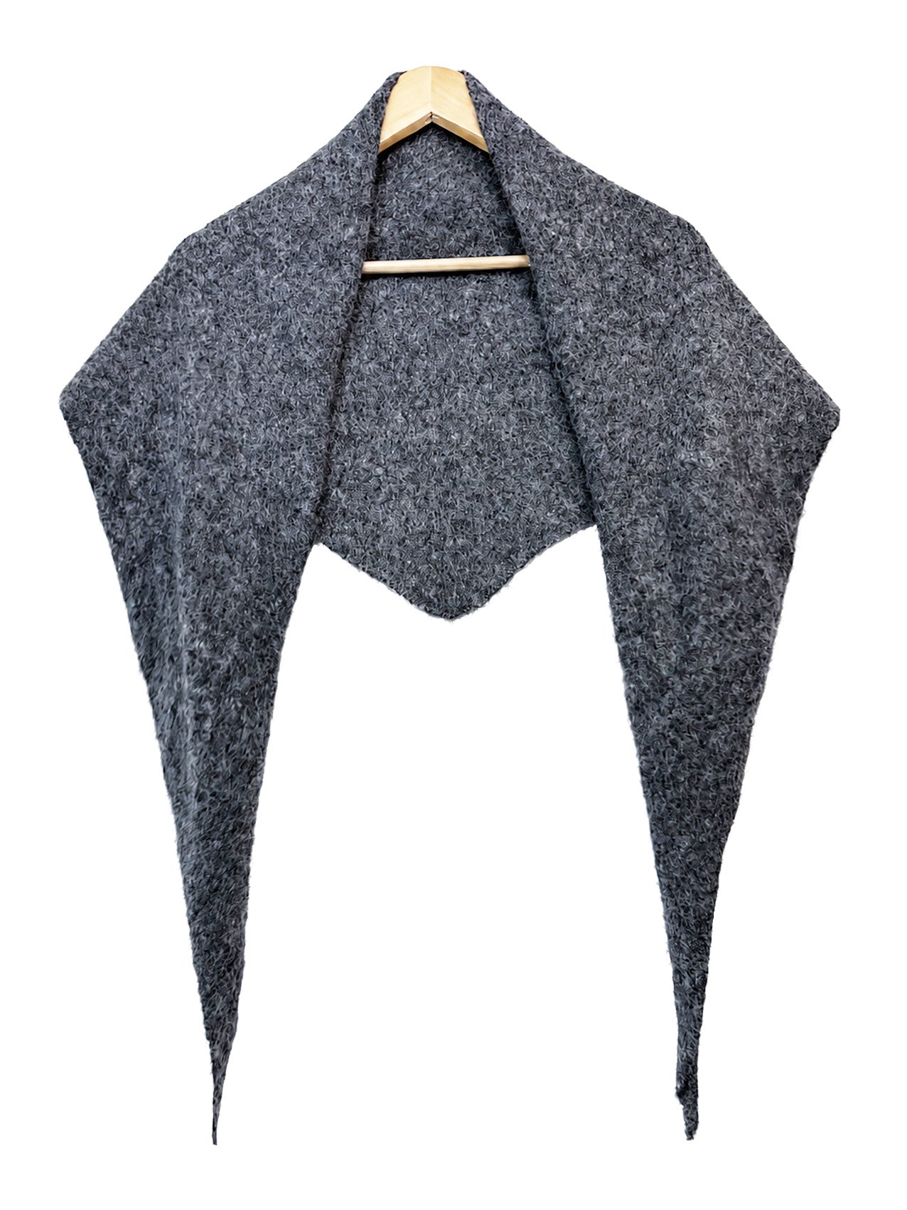 SF26120-379 Soft Knitted Triangle Scarf
