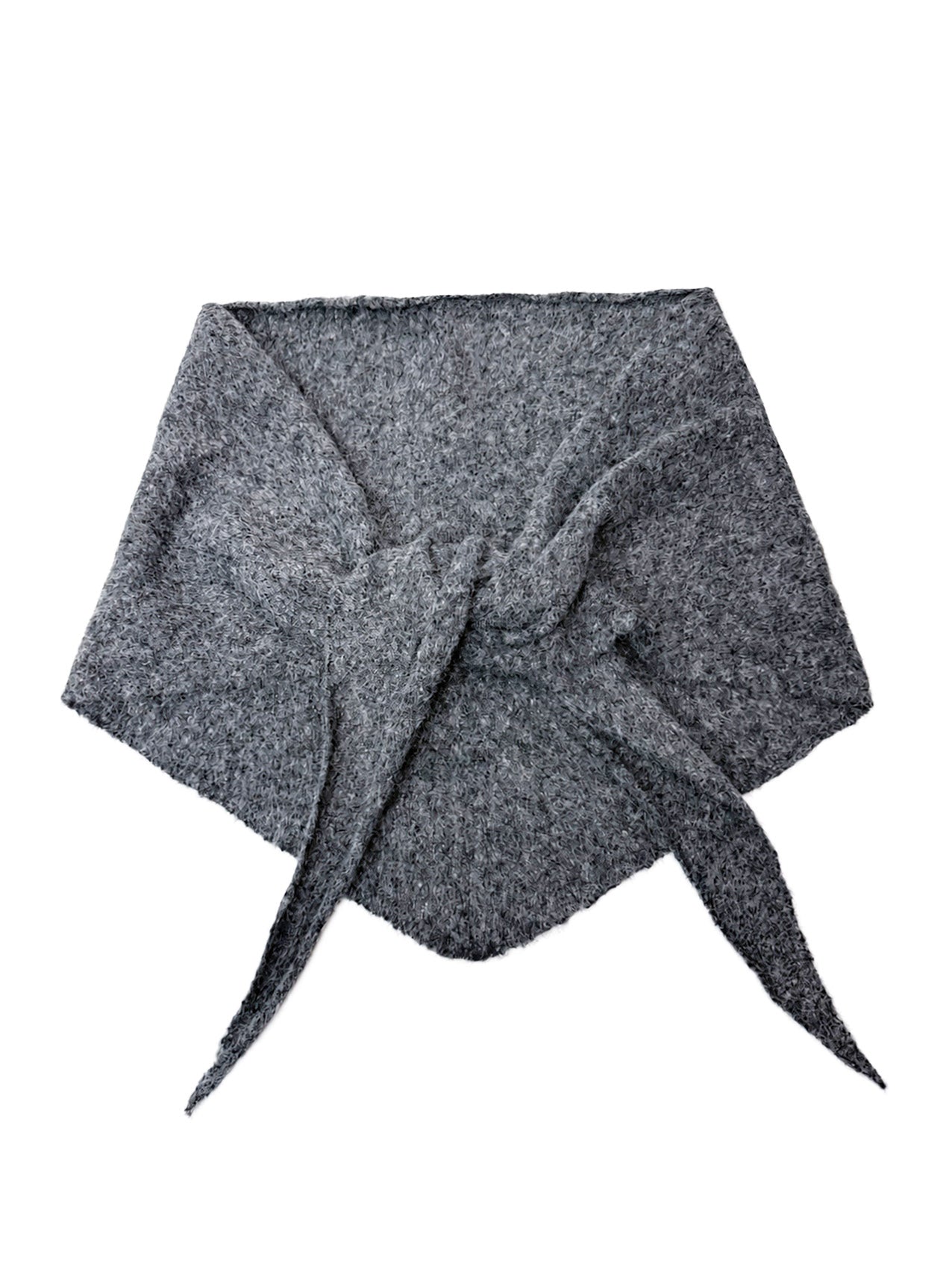 SF26120-379 Soft Knitted Triangle Scarf