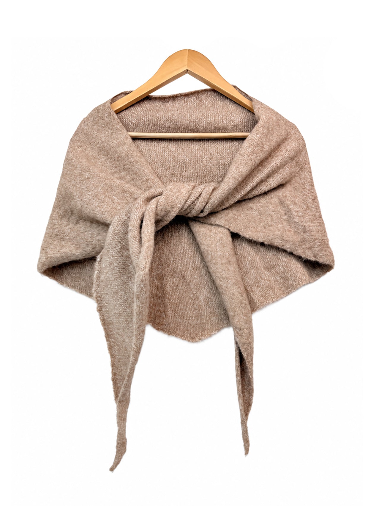 SF26120-379 Soft Knitted Triangle Scarf