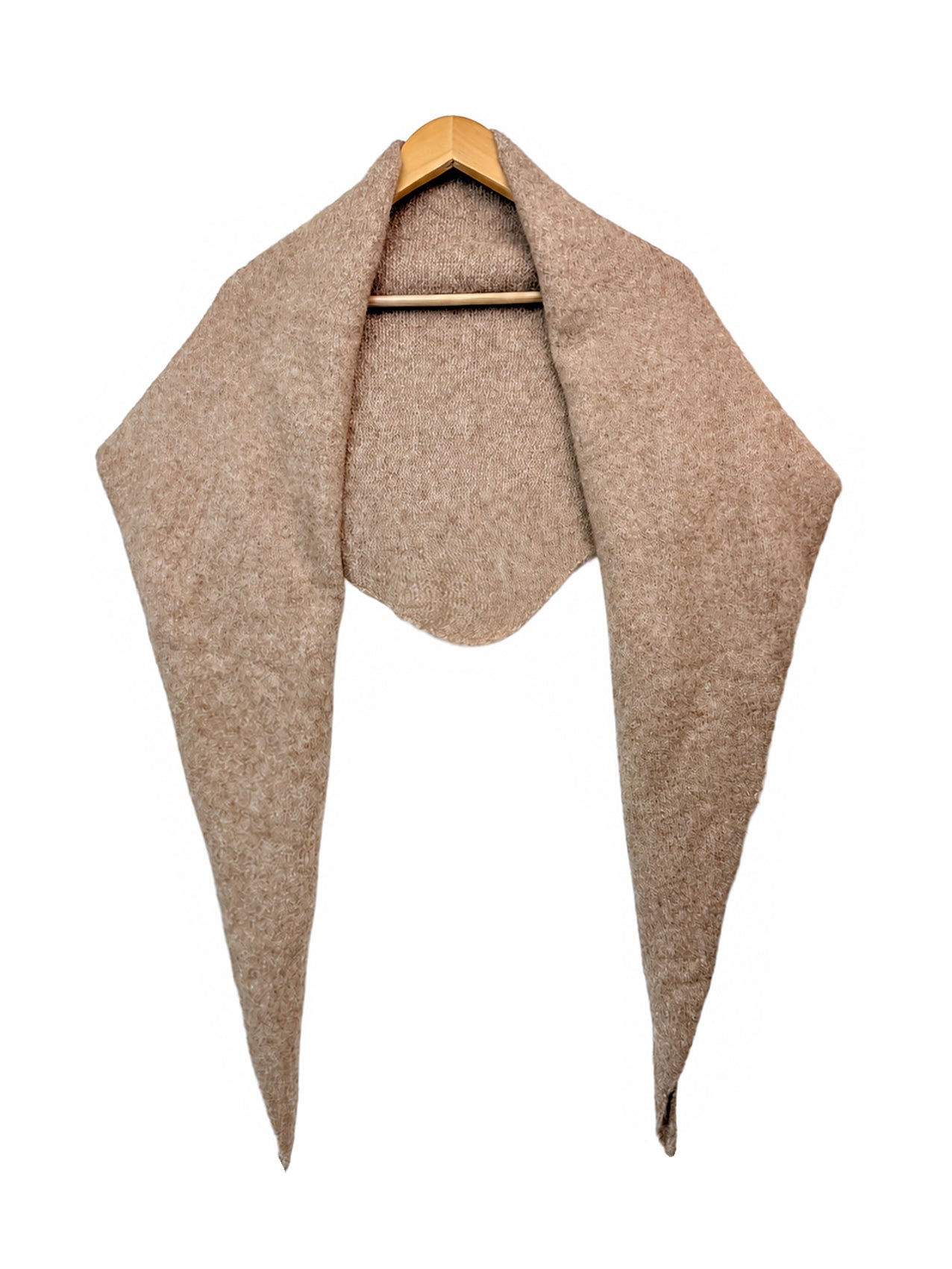 SF26120-379 Soft Knitted Triangle Scarf