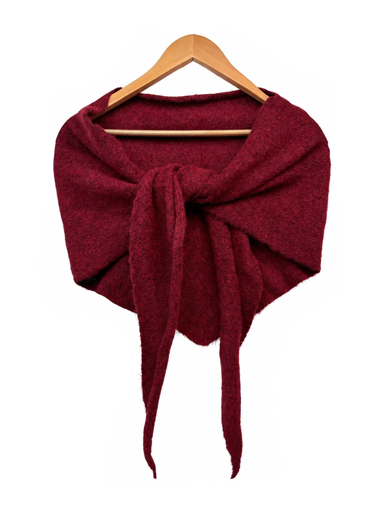 SF26120-379 Soft Knitted Triangle Scarf