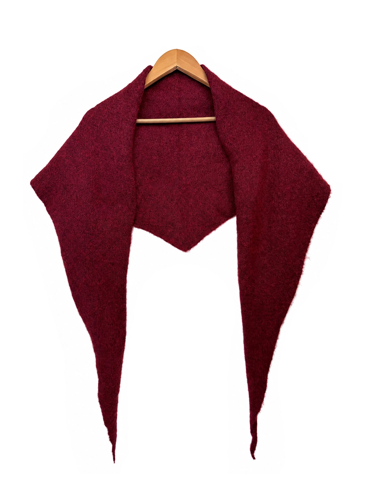SF26120-379 Soft Knitted Triangle Scarf