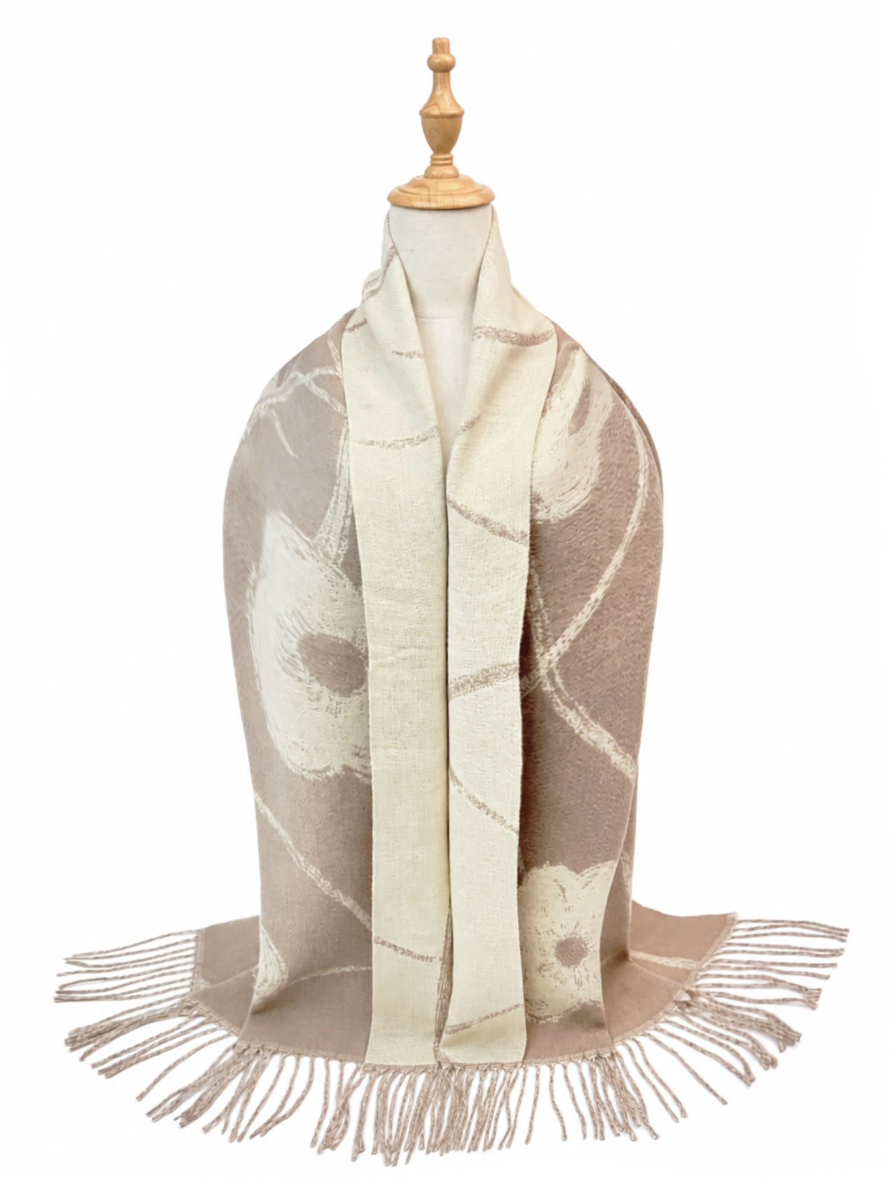 SF26120-432 Linear Bloom Print Scarf