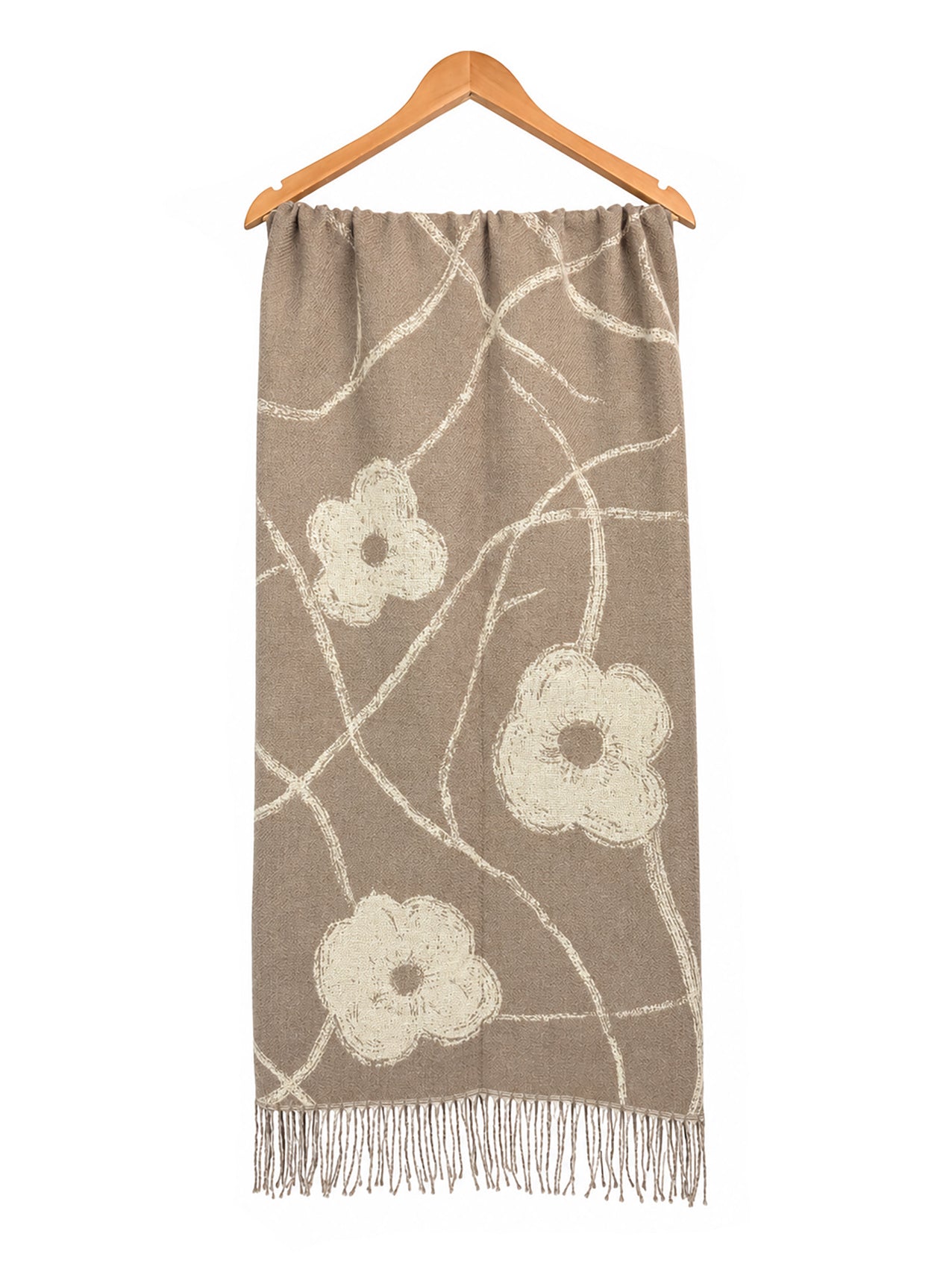 SF26120-432 Linear Bloom Print Scarf