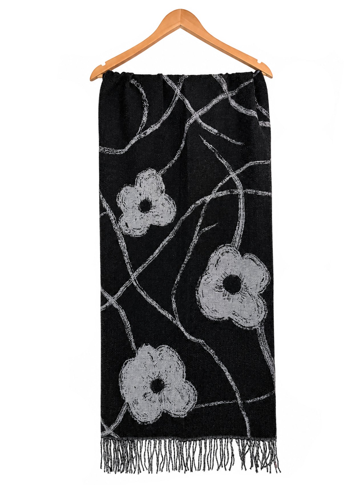 SF26120-432 Linear Bloom Print Scarf