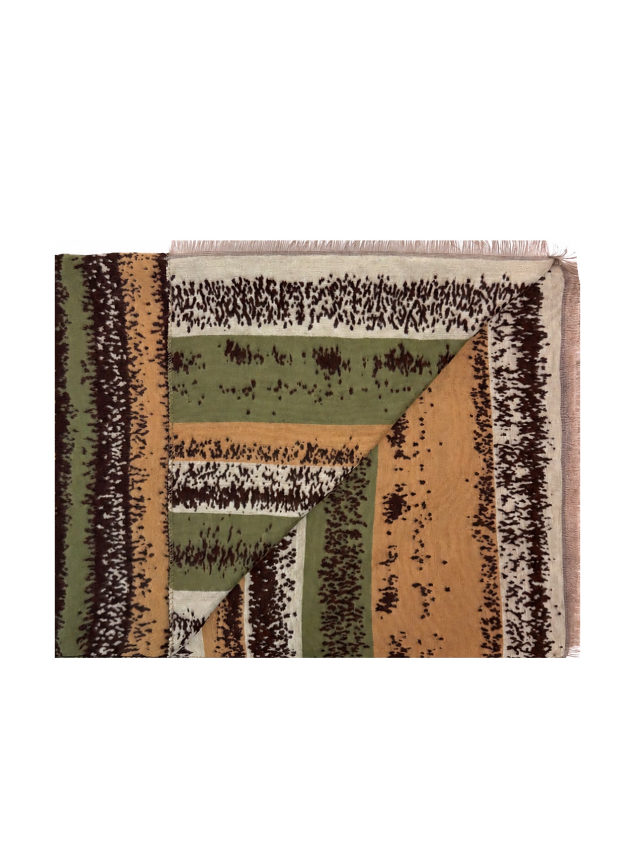 SF26125-438 Colourful Stripes Print Scarf