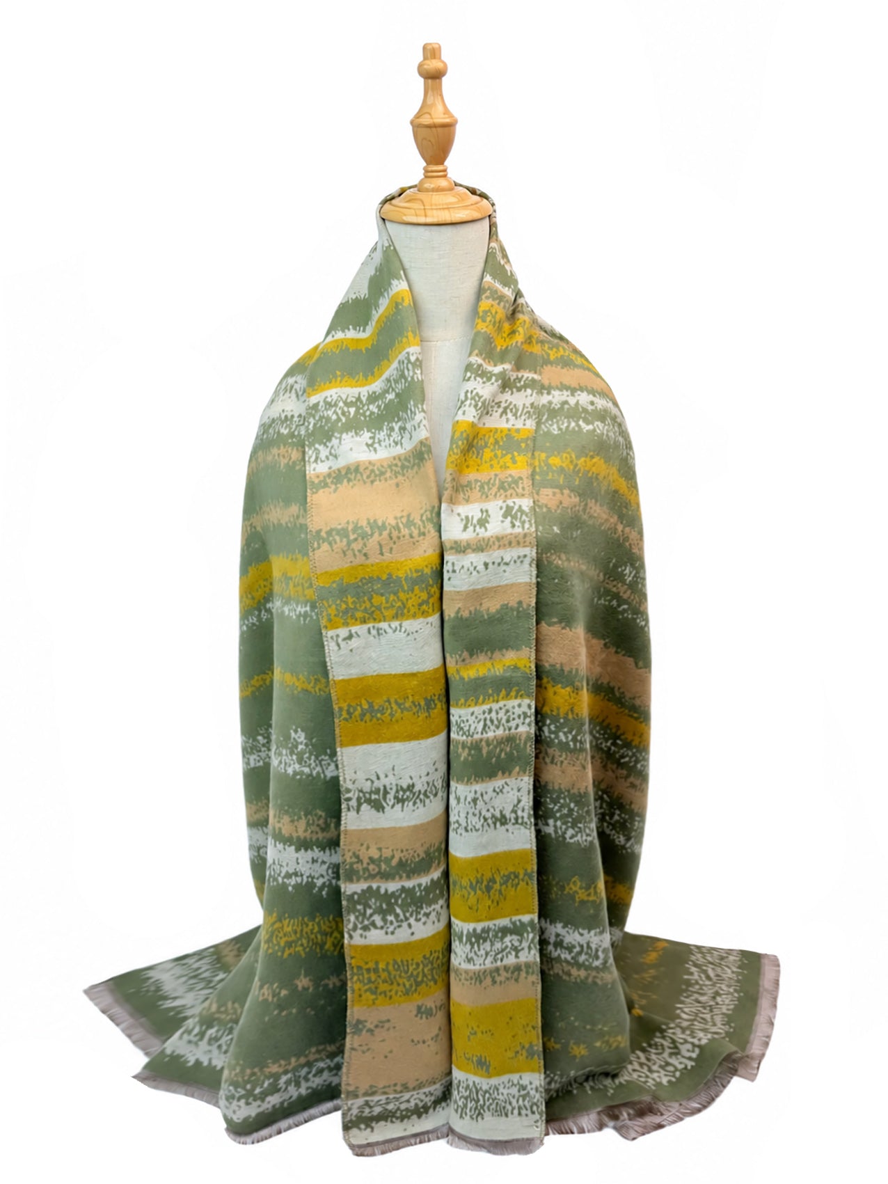 SF26125-438 Colourful Stripes Print Scarf