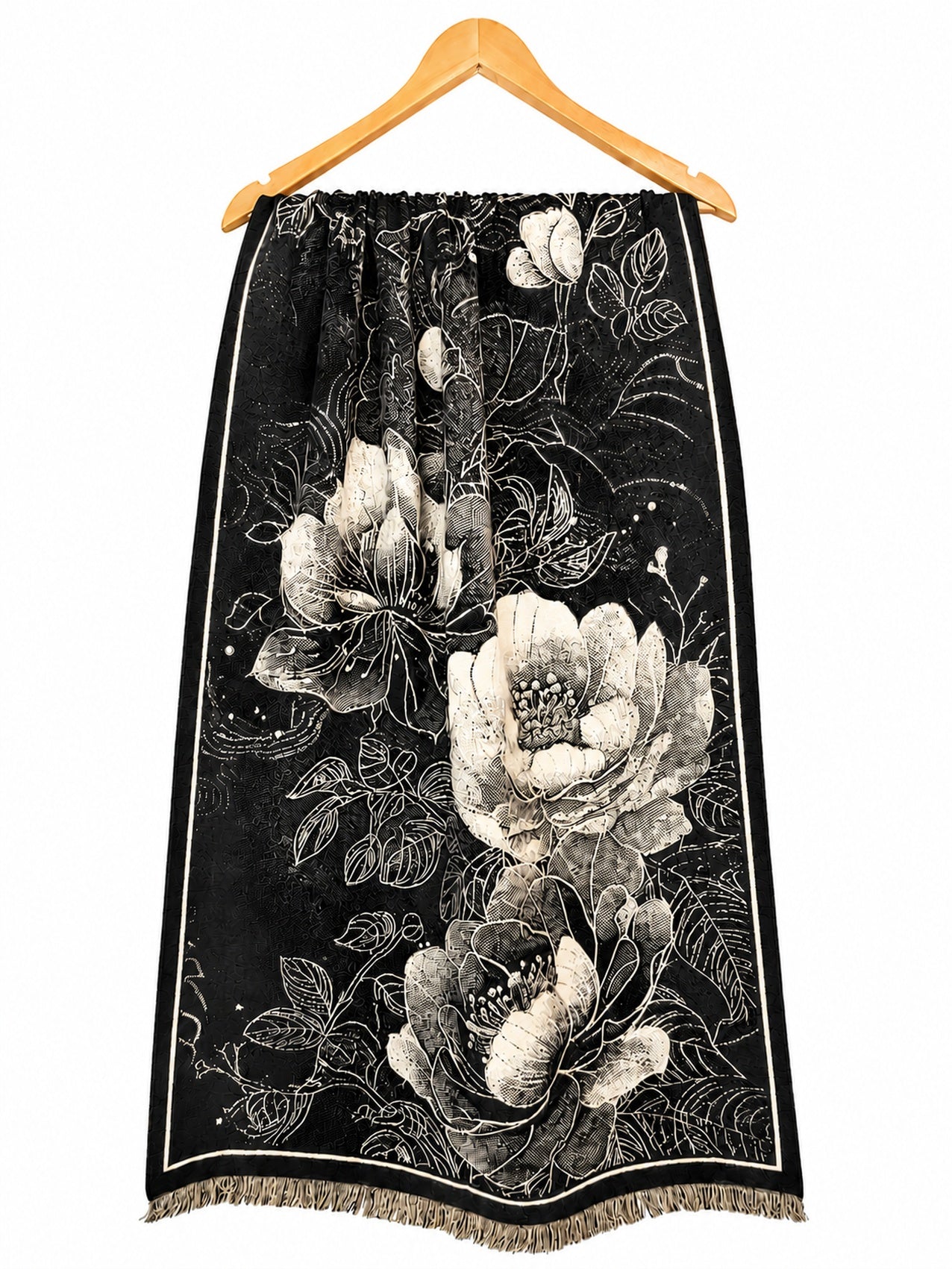 SF26125-439 Floral Print Reversible Scarf
