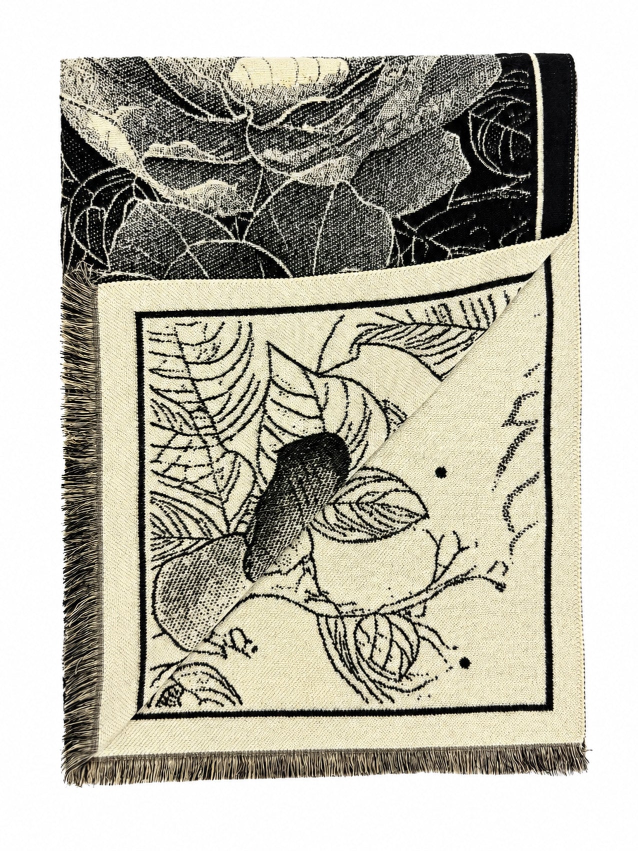 SF26125-439 Floral Print Reversible Scarf