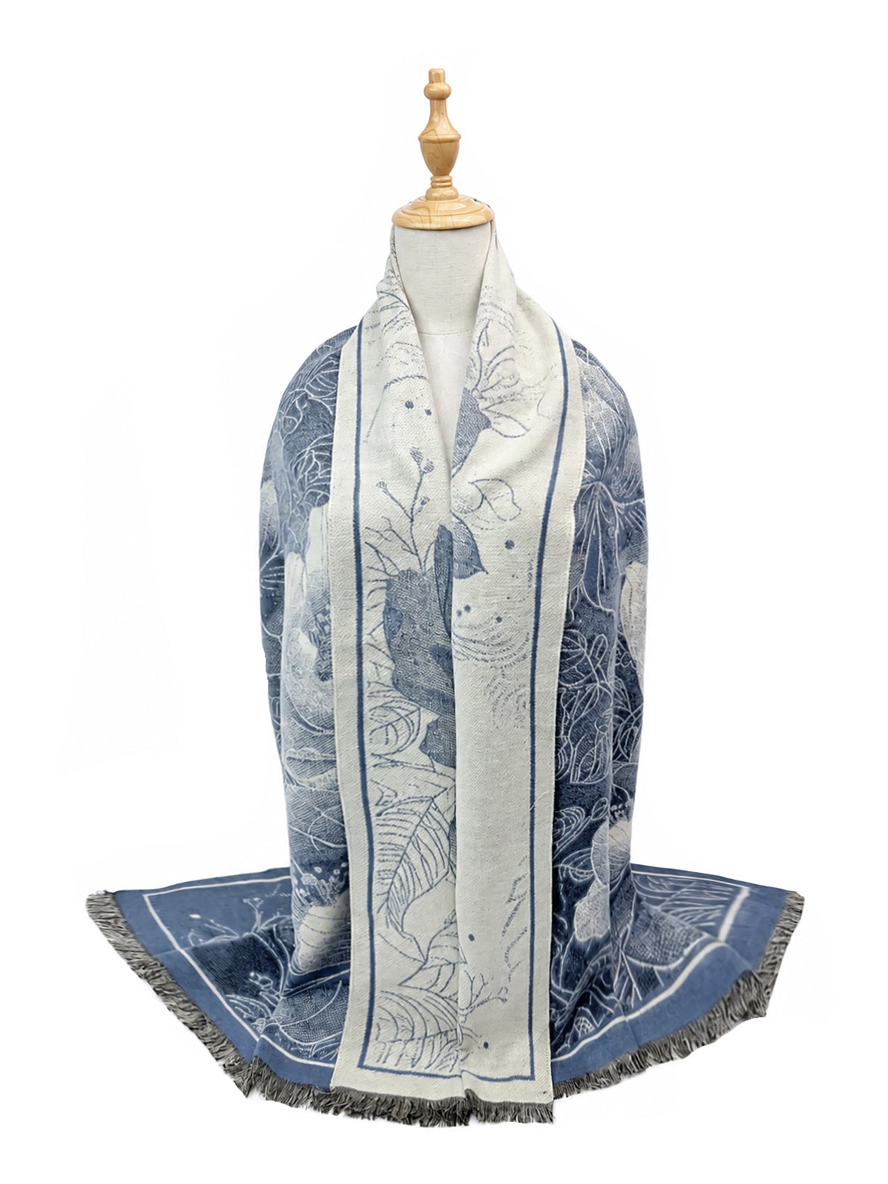 SF26125-439 Floral Print Reversible Scarf