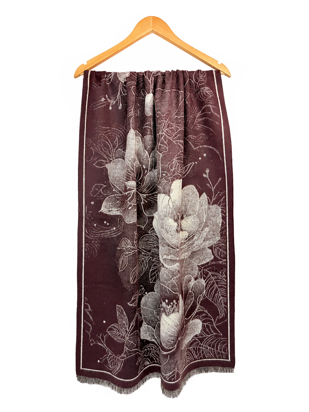 SF26125-439 Floral Print Reversible Scarf