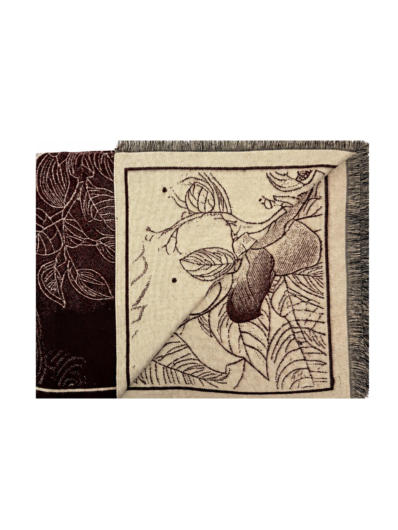 SF26125-439 Floral Print Reversible Scarf