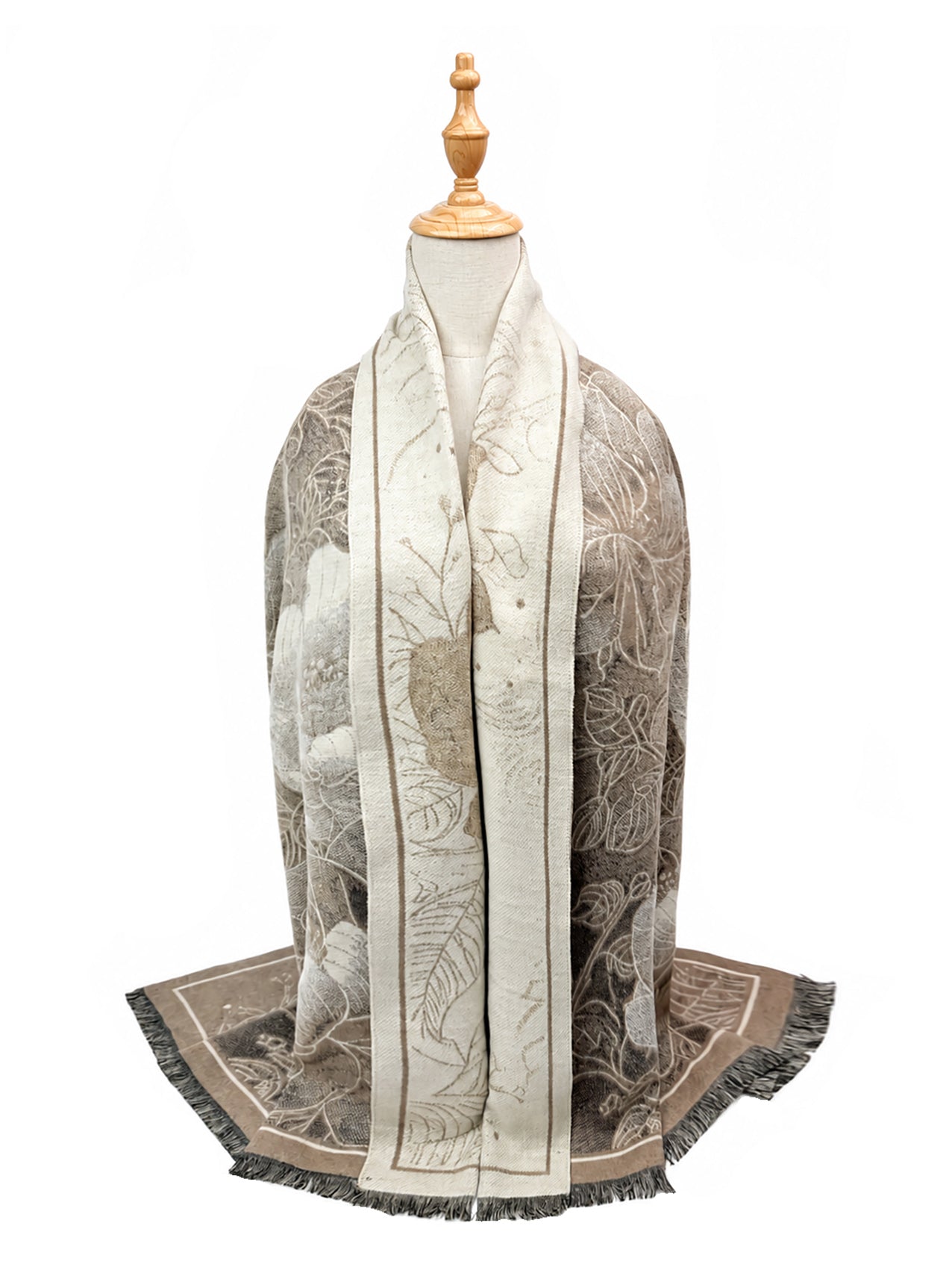 SF26125-439 Floral Print Reversible Scarf