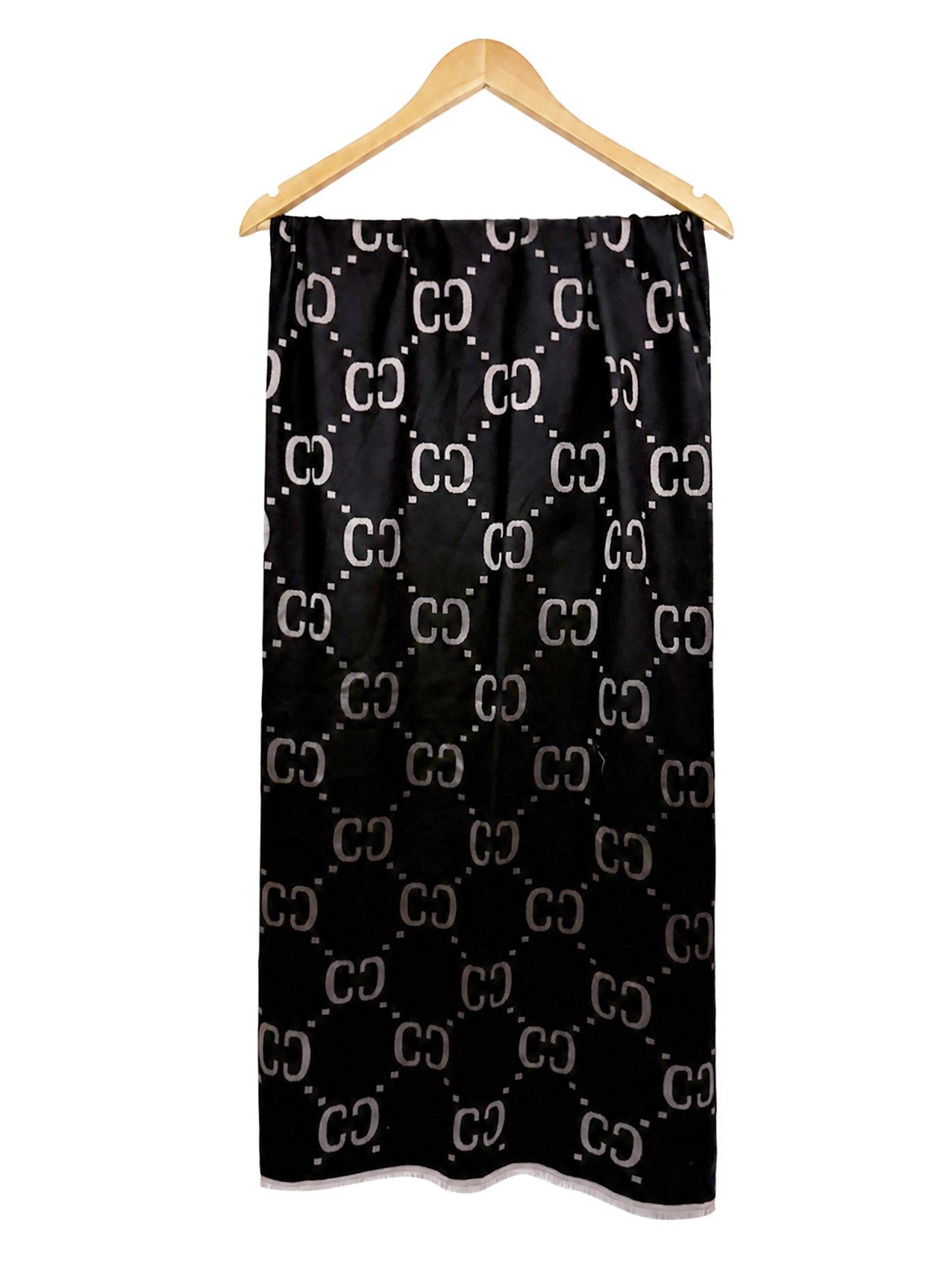 SF26130-402 Monogram Print Reversible Scarf