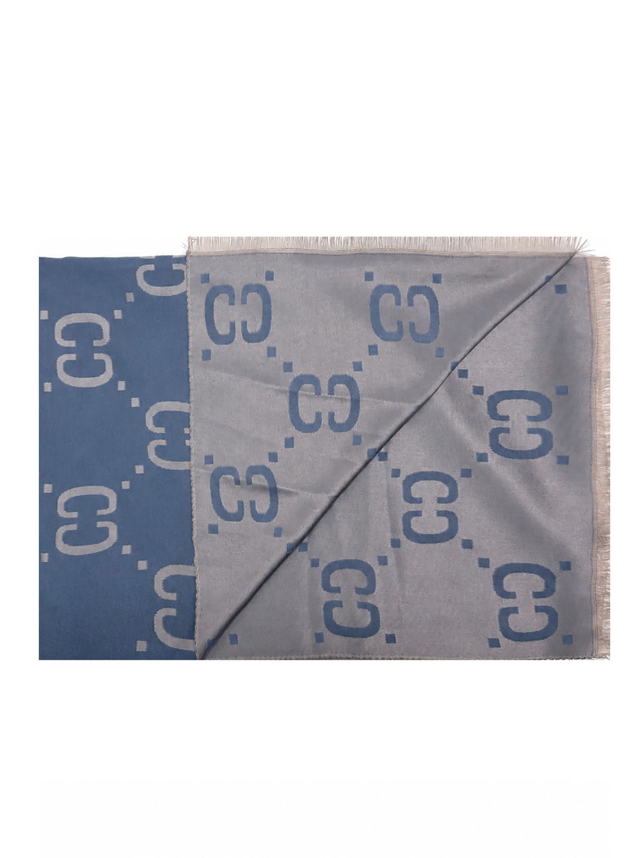 SF26130-402 Monogram Print Reversible Scarf