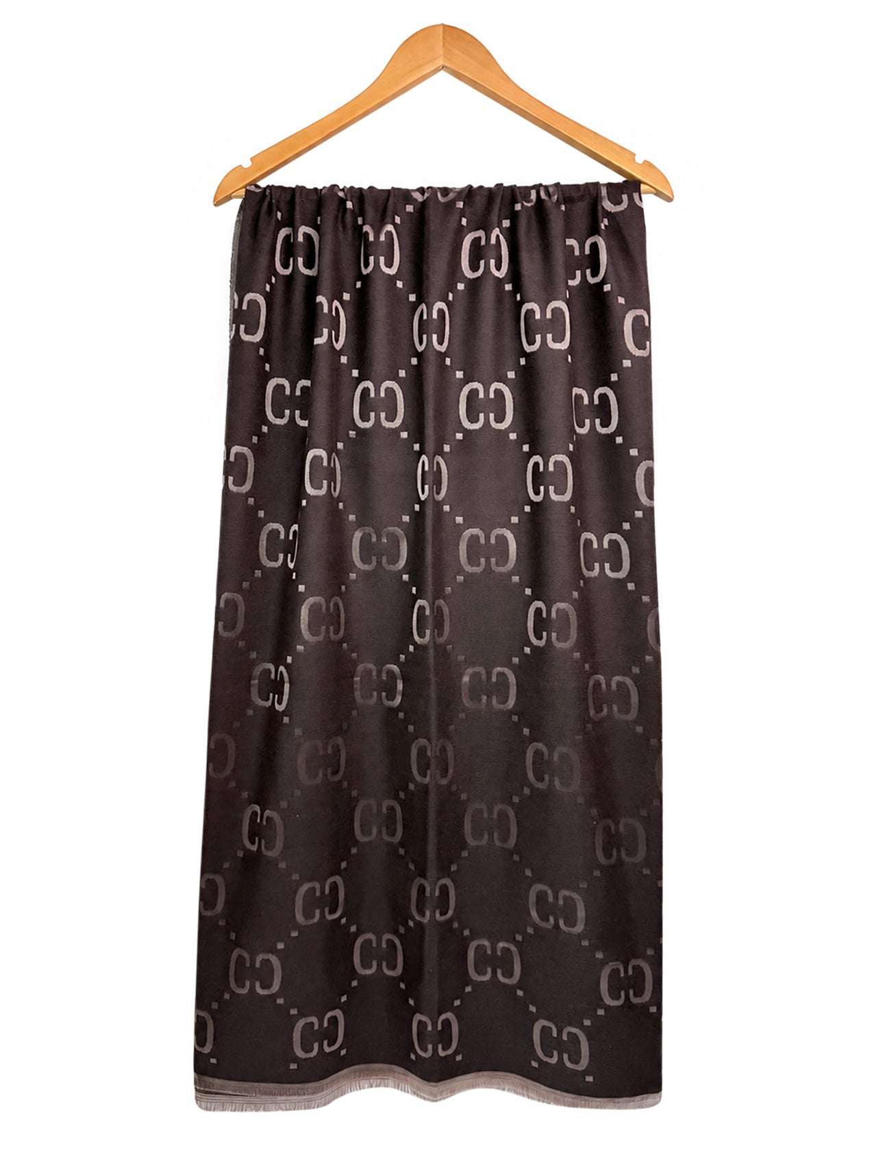 SF26130-402 Monogram Print Reversible Scarf