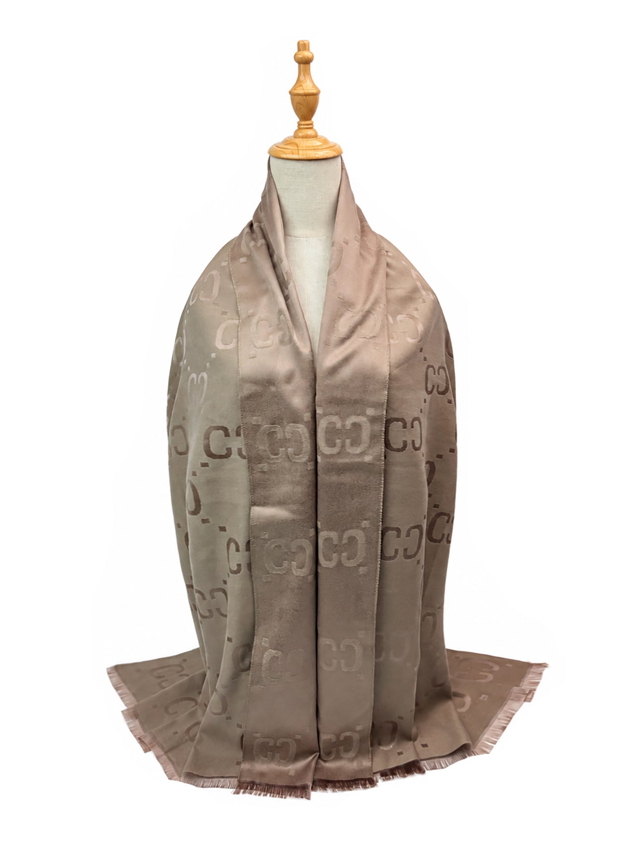 SF26130-402 Monogram Print Reversible Scarf