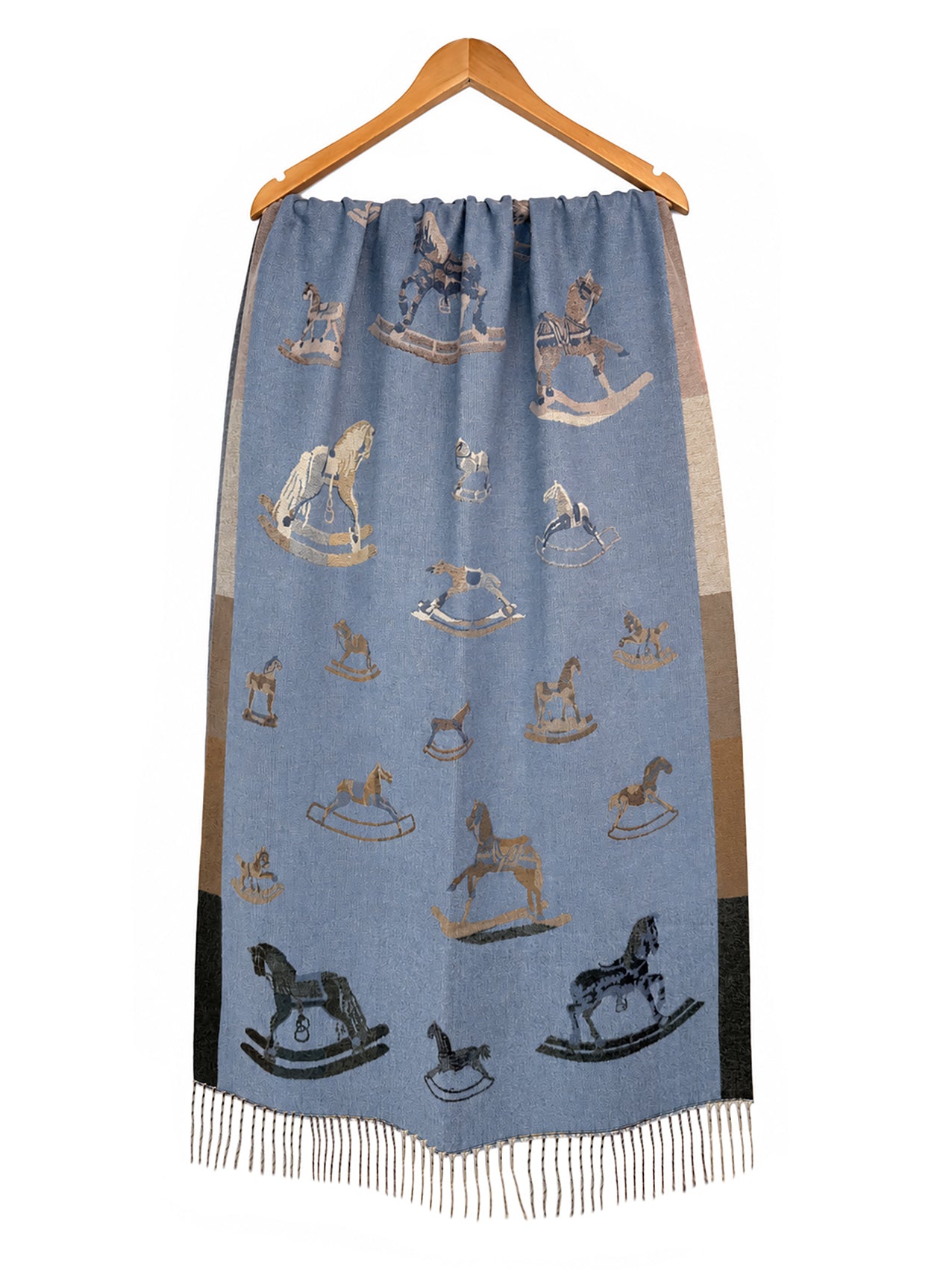 SF26138-421 Horse Print Reversible Scarf